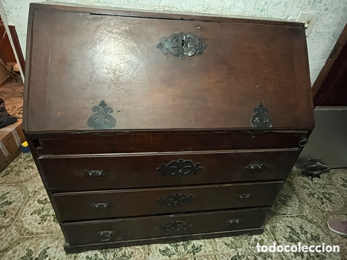 Antig&uuml;edades: ESCRITORIO MADERA MACIZA - Foto 2