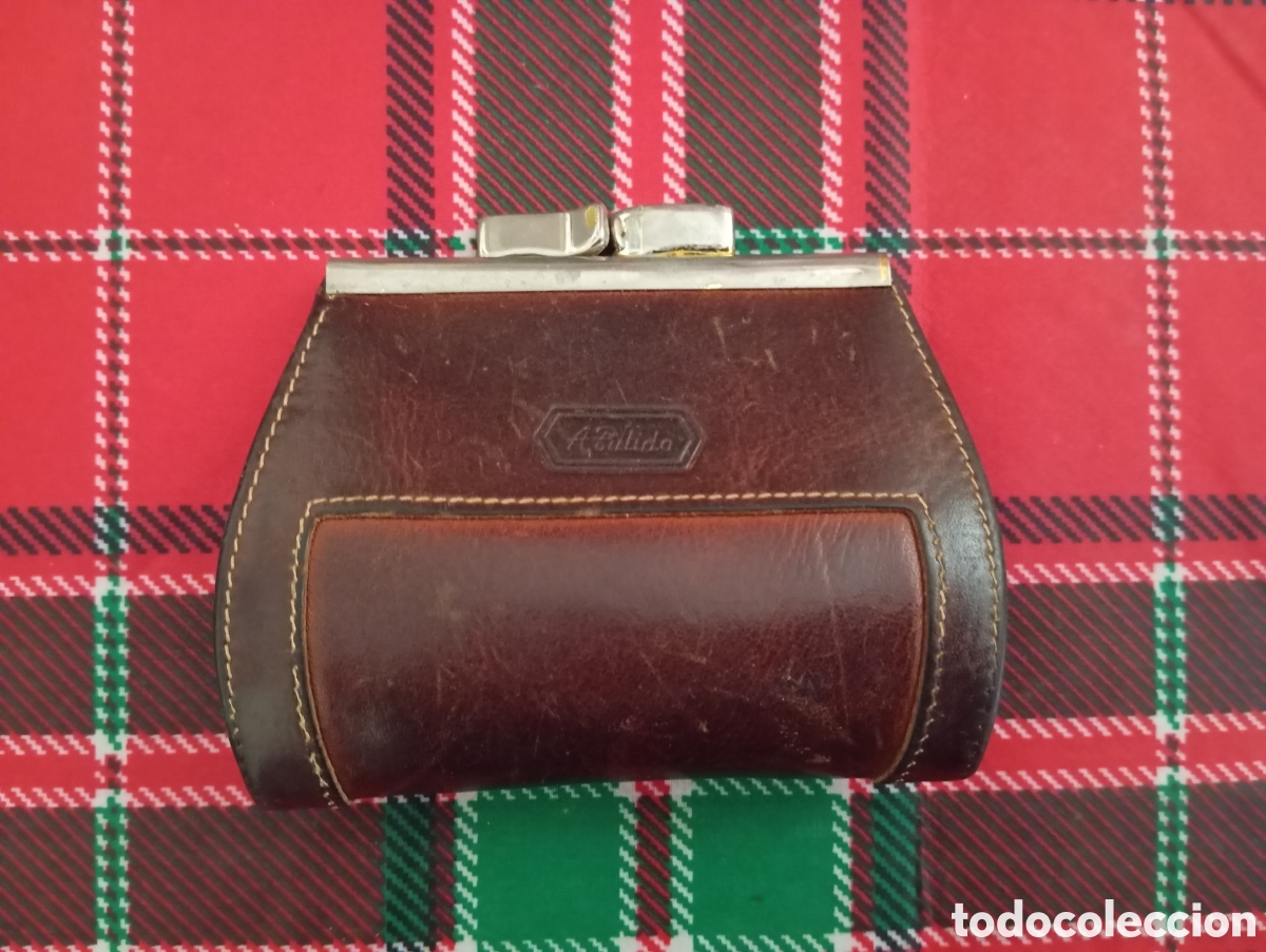 Antig&uuml;edades: Monedero cuero A. Pulido - Foto 1