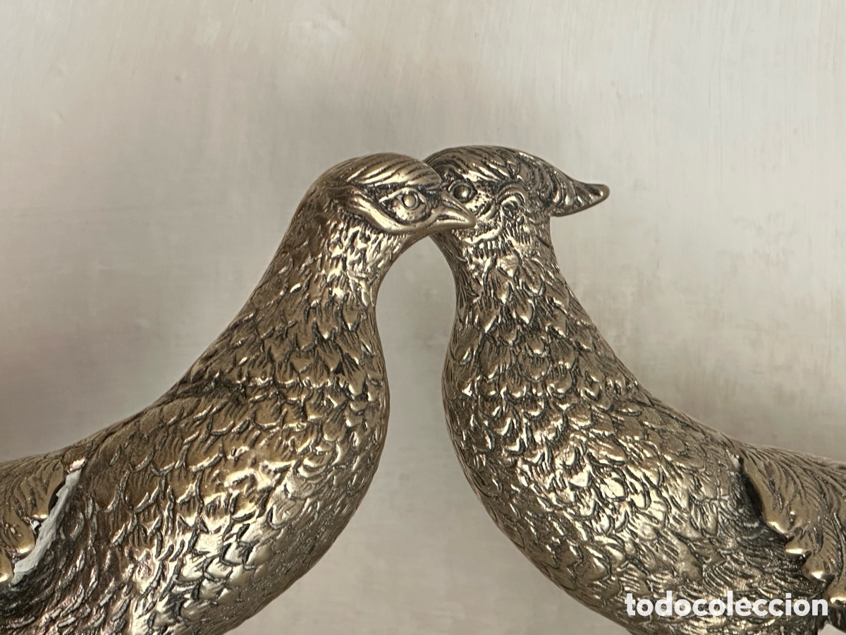 Antig&uuml;edades: Decorativa Pareja de faisanes - Foto 2