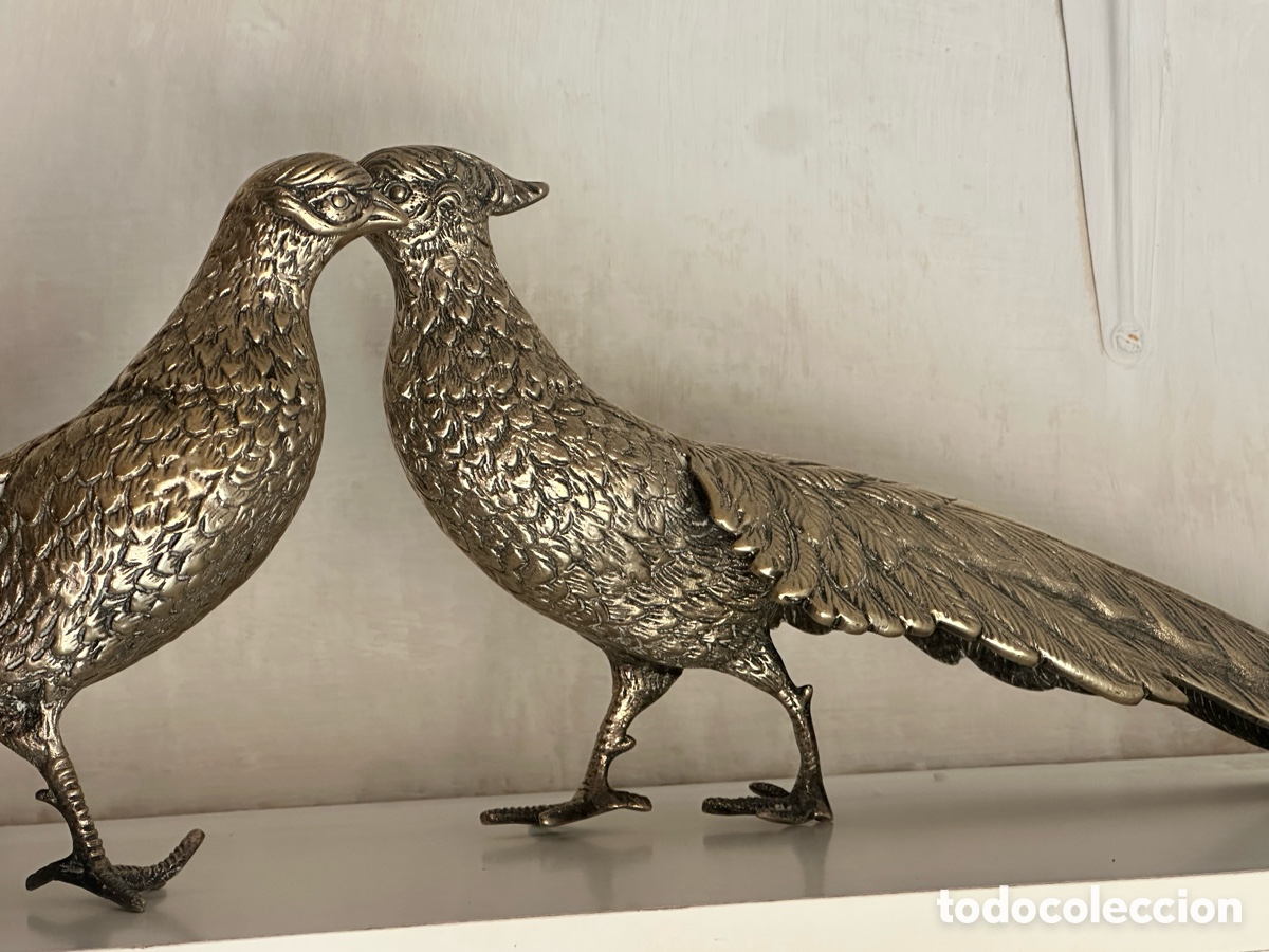 Antig&uuml;edades: Decorativa Pareja de faisanes