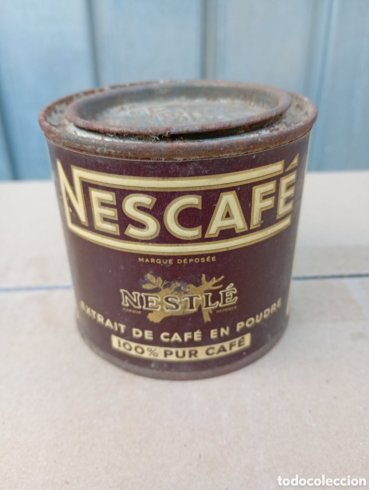 Antig&uuml;edades: Lata bote Nescaf&eacute; franc&eacute;s