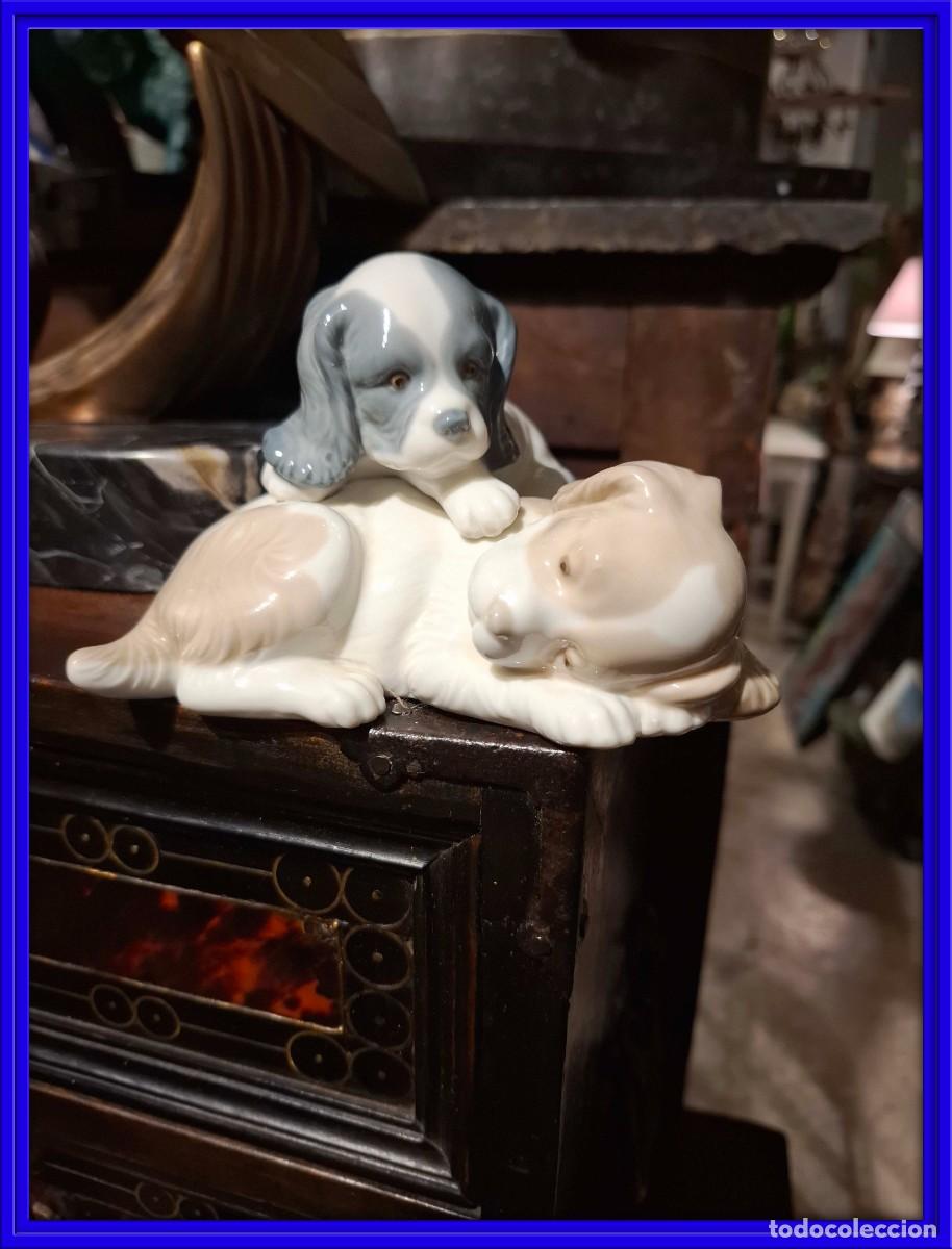 Antig&uuml;edades: CONJUNTO DE PERROS DE PORCELANA NAO-LLADRO
