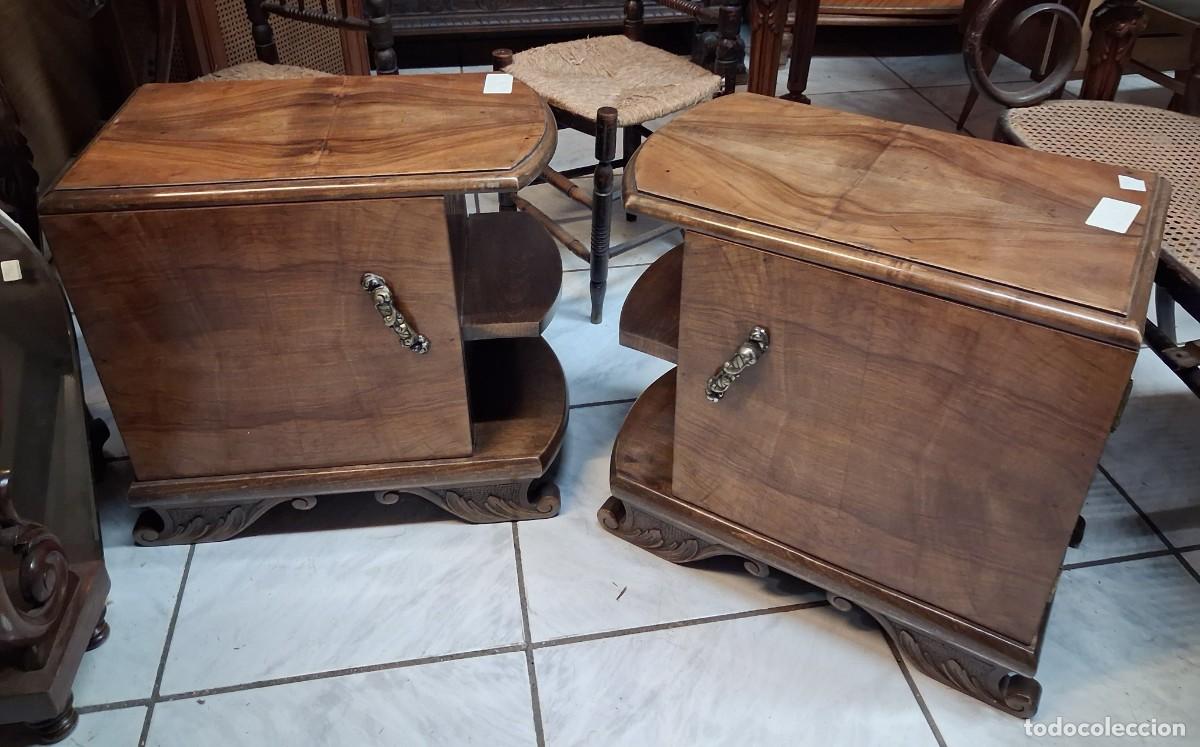 Antig&uuml;edades: Pareja de mesillas Art Deco.a&ntilde;os 40