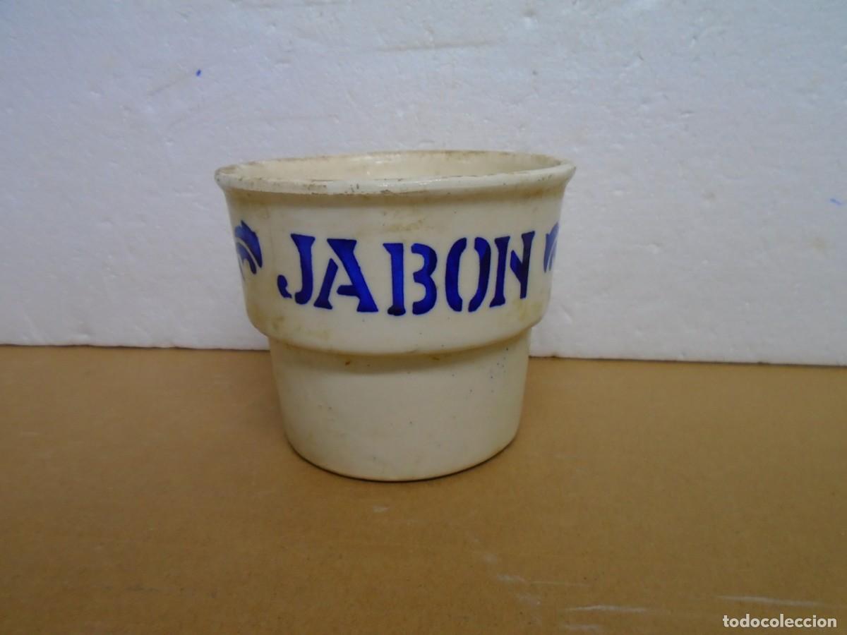 Antiquit&auml;ten: ANTIGUO TARRO O RECIPIENTE DE CERAMICA(LOZA) PARA EL JABON.CONTIENE ESCURRIDOR.