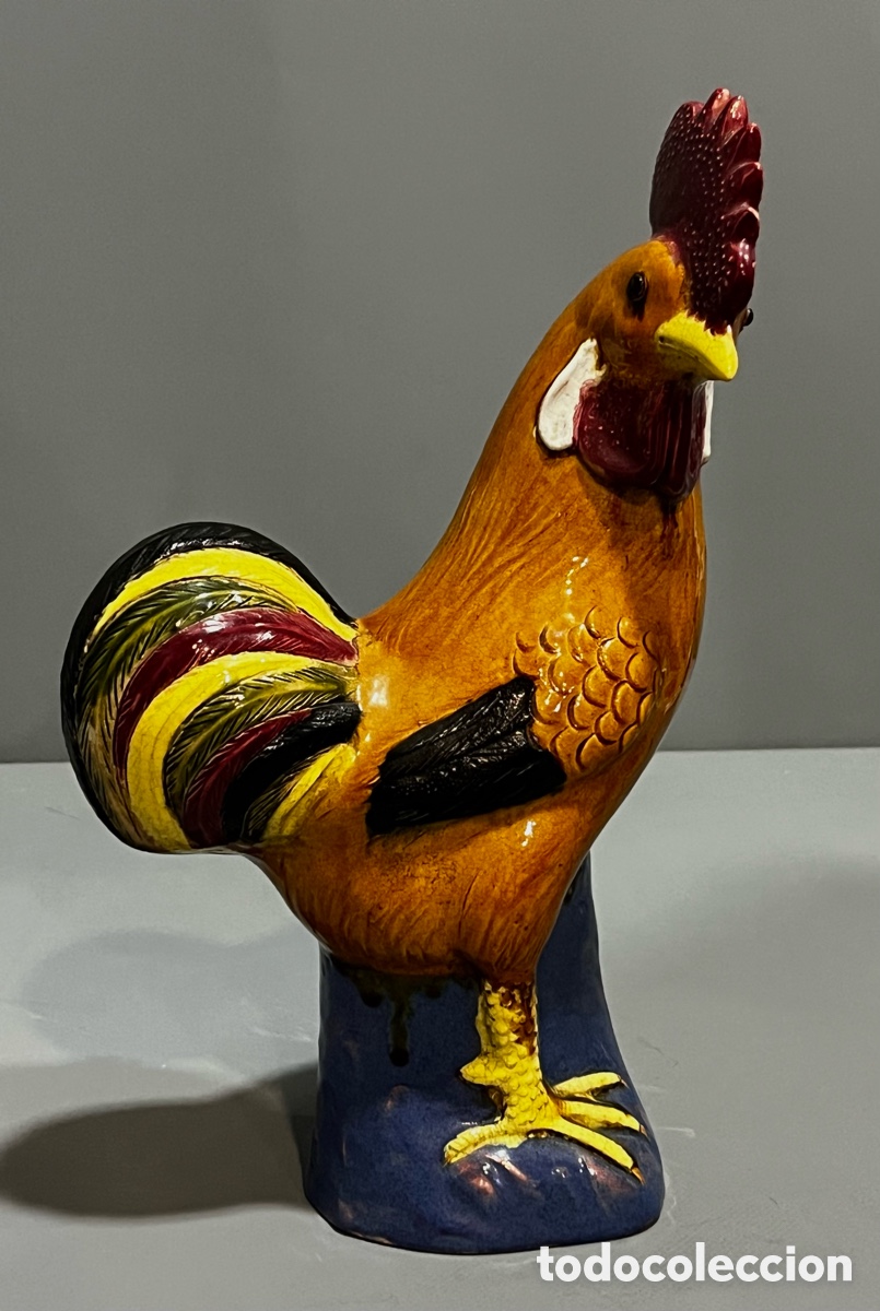 Antig&uuml;edades: ANTONIO CAMPUZANO I SOLANS (BARCELONA, 1919-1988) - GALLO EN CERAMICA VIDRIADA
