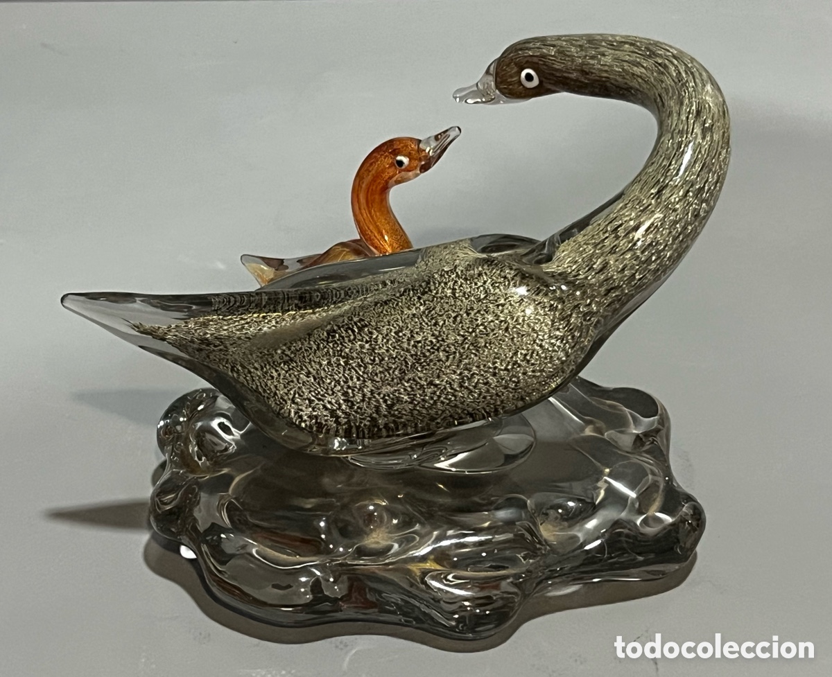 Antig&uuml;edades: PAREJA DE PATOS EN CRISTAL DE MURANO - Foto 2