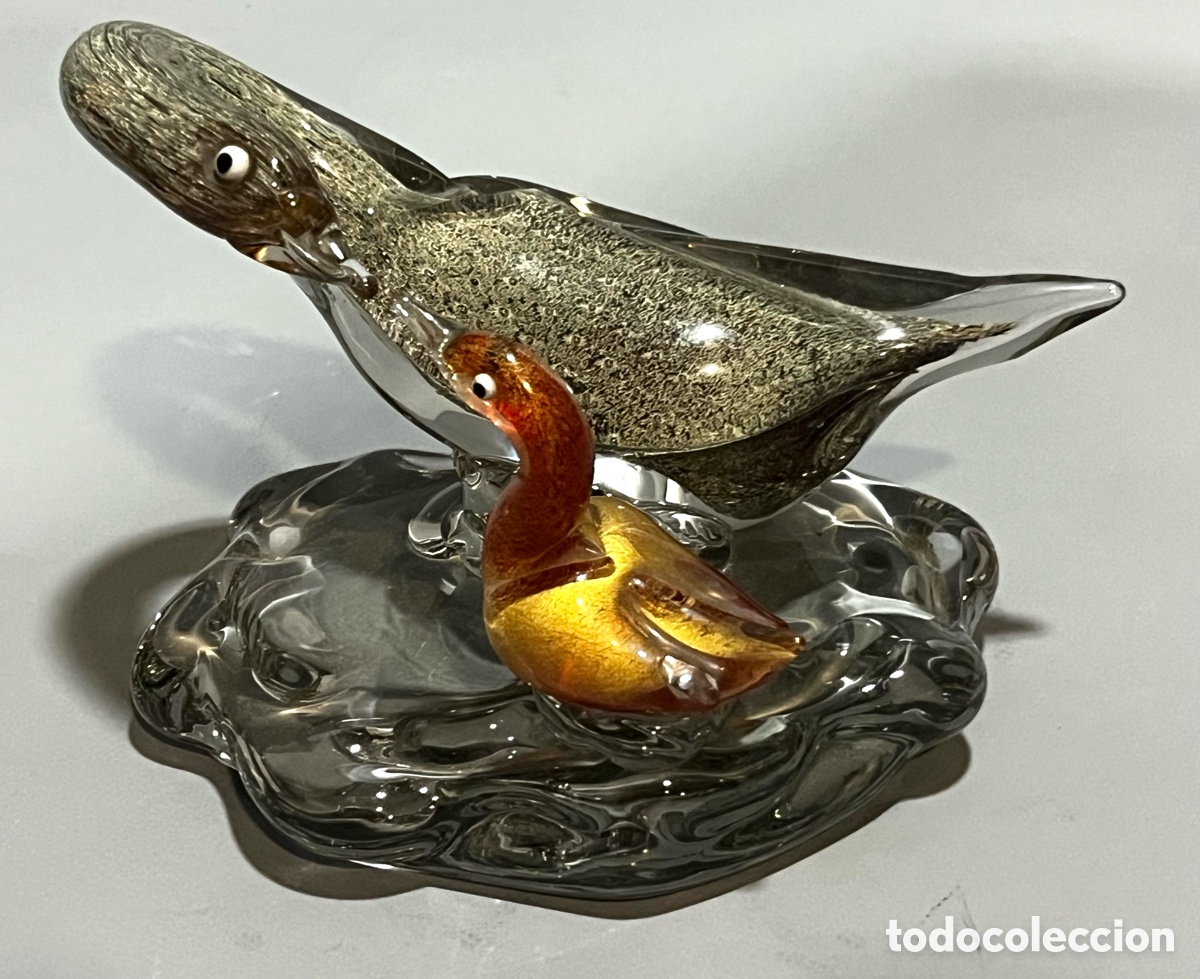 Antig&uuml;edades: PAREJA DE PATOS EN CRISTAL DE MURANO - Foto 3