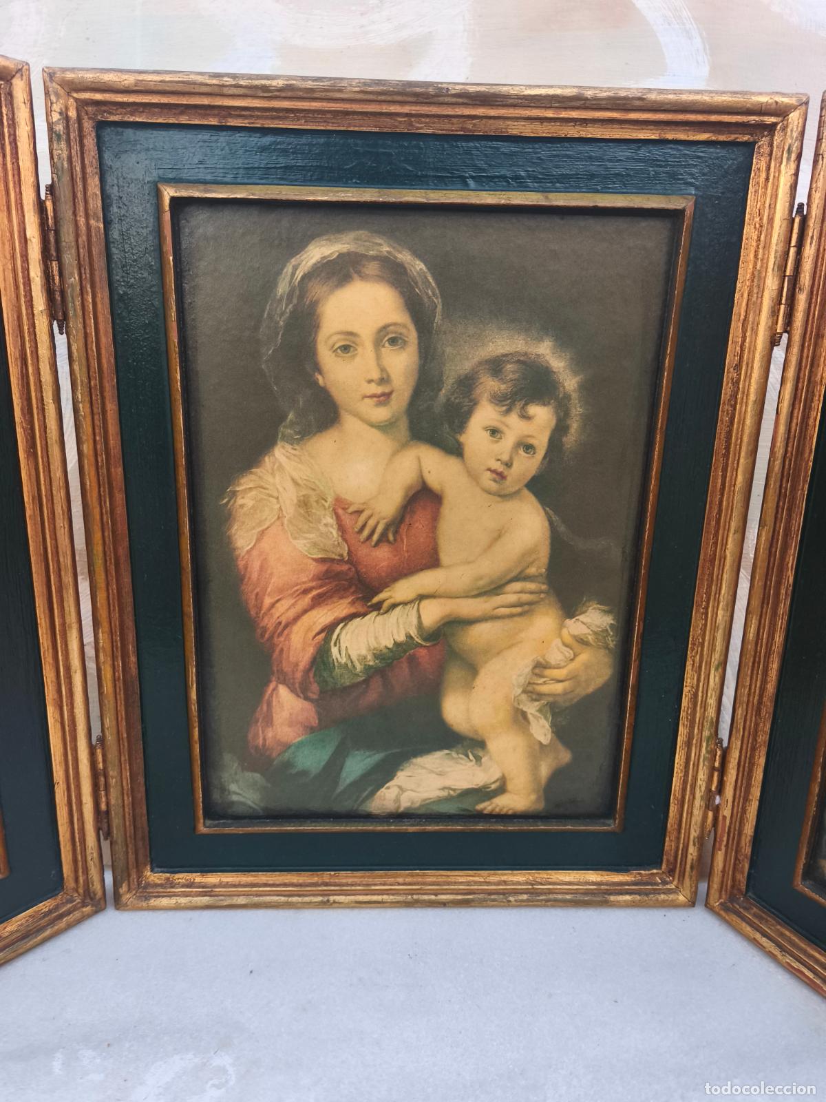 Antig&uuml;edades: TR&Iacute;PTICO DE VIRGEN CON NI&Ntilde;O. - Foto 2