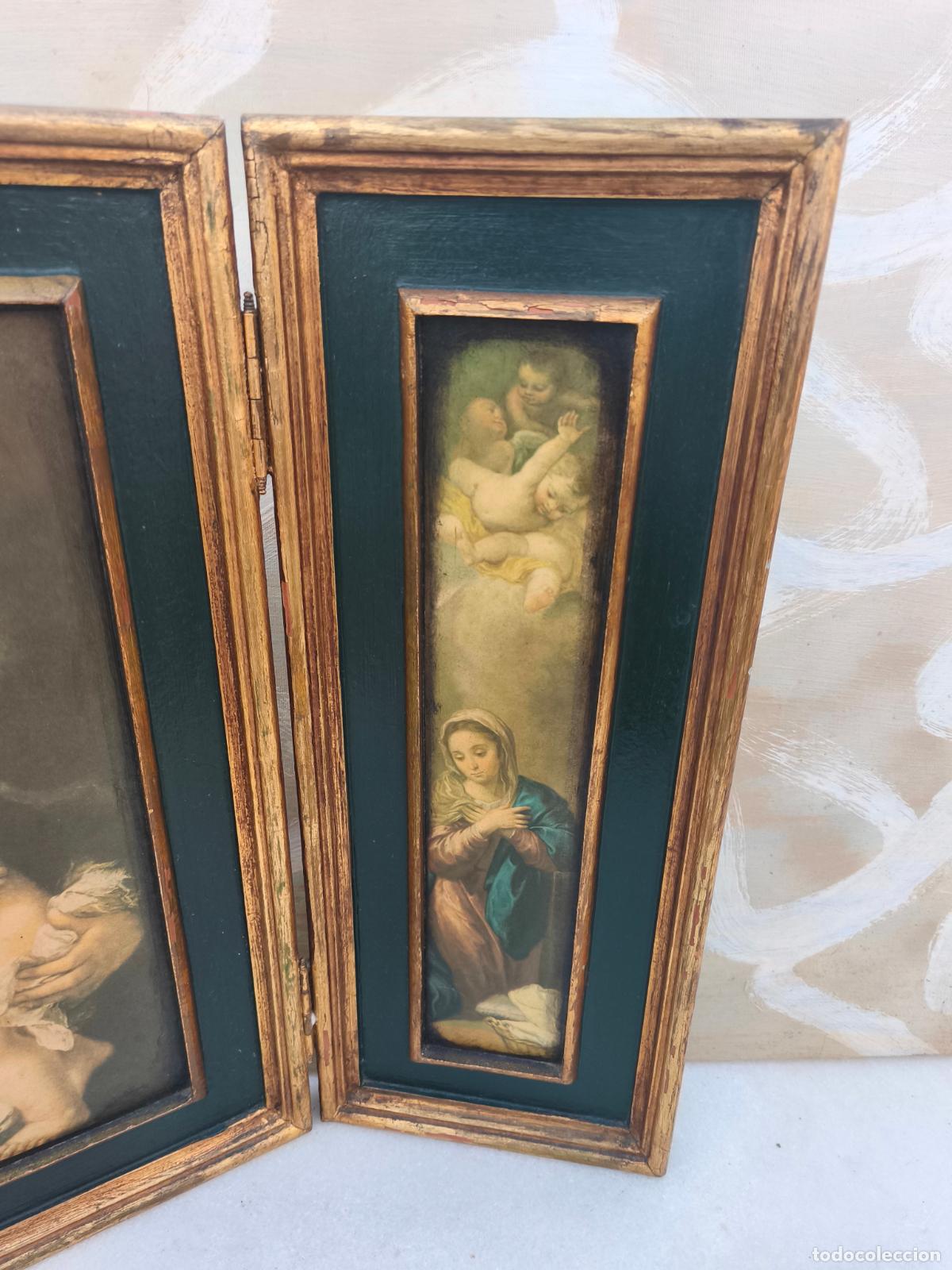 Antig&uuml;edades: TR&Iacute;PTICO DE VIRGEN CON NI&Ntilde;O. - Foto 4