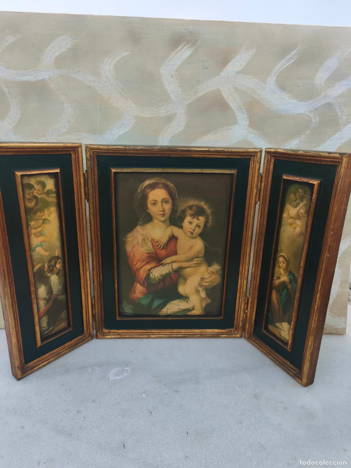 Antig&uuml;edades: TR&Iacute;PTICO DE VIRGEN CON NI&Ntilde;O.