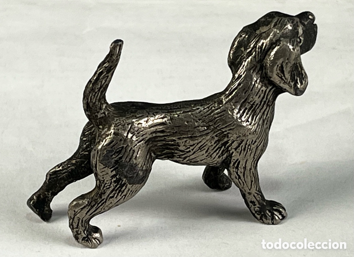 Antig&uuml;edades: PERRO EN PLATA MACIZA (BEAGLE?) - Foto 2