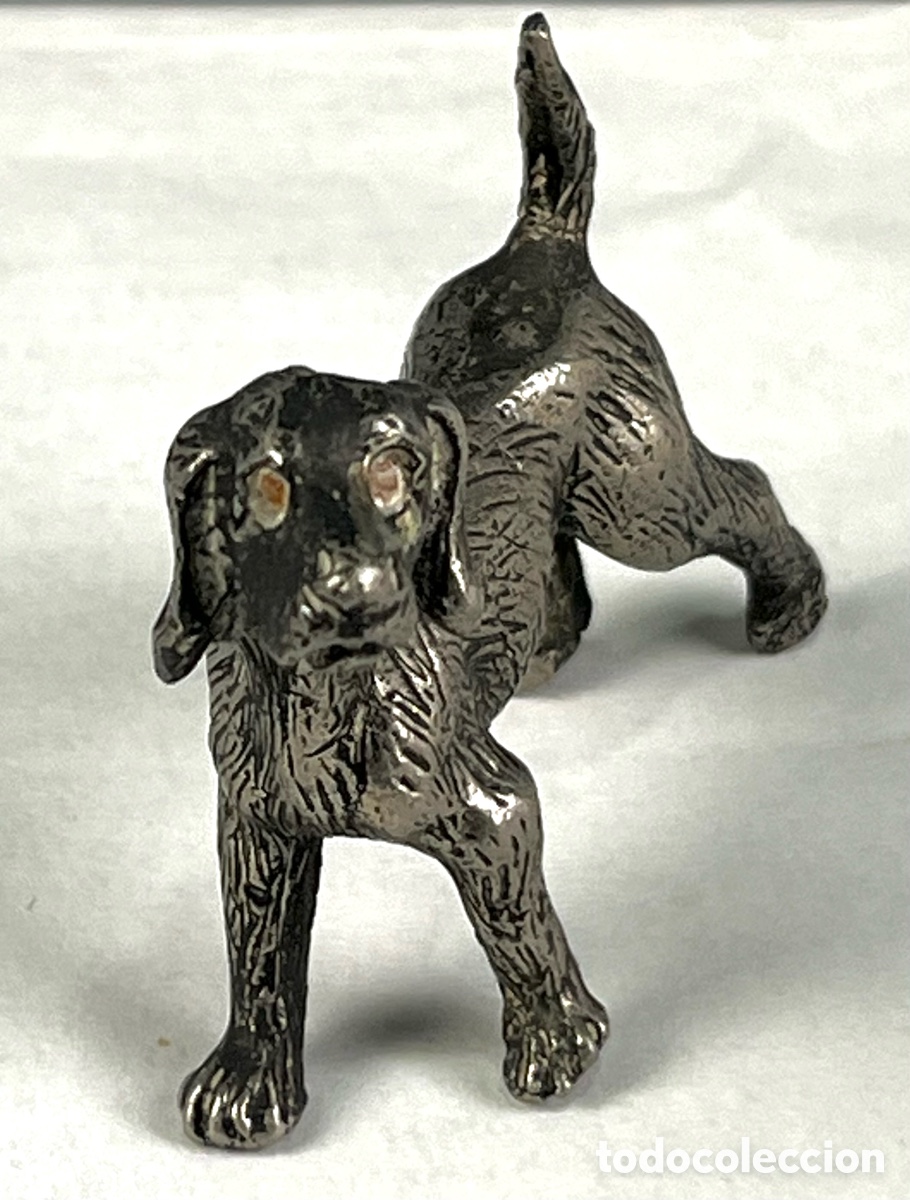 Antig&uuml;edades: PERRO EN PLATA MACIZA (BEAGLE?) - Foto 4