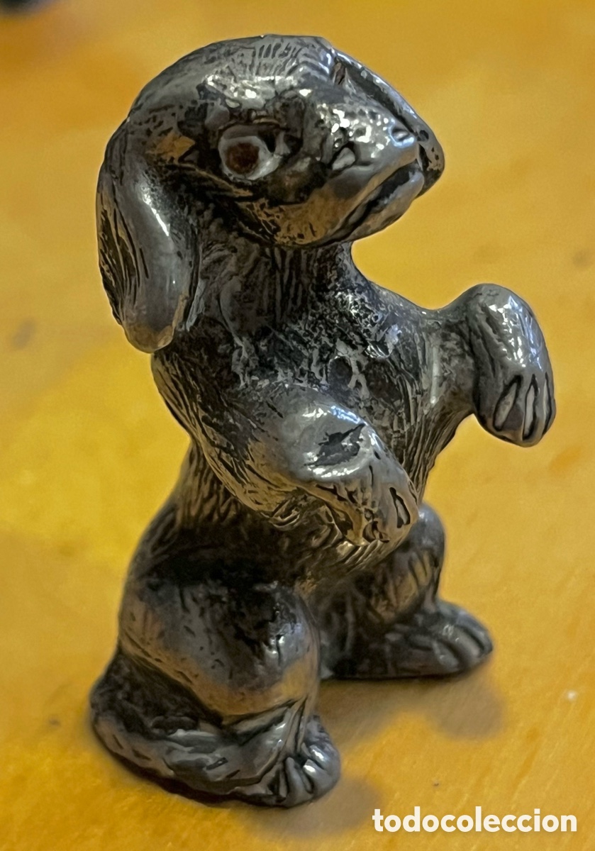 Antig&uuml;edades: PERRO EN PLATA MACIZA - Foto 3