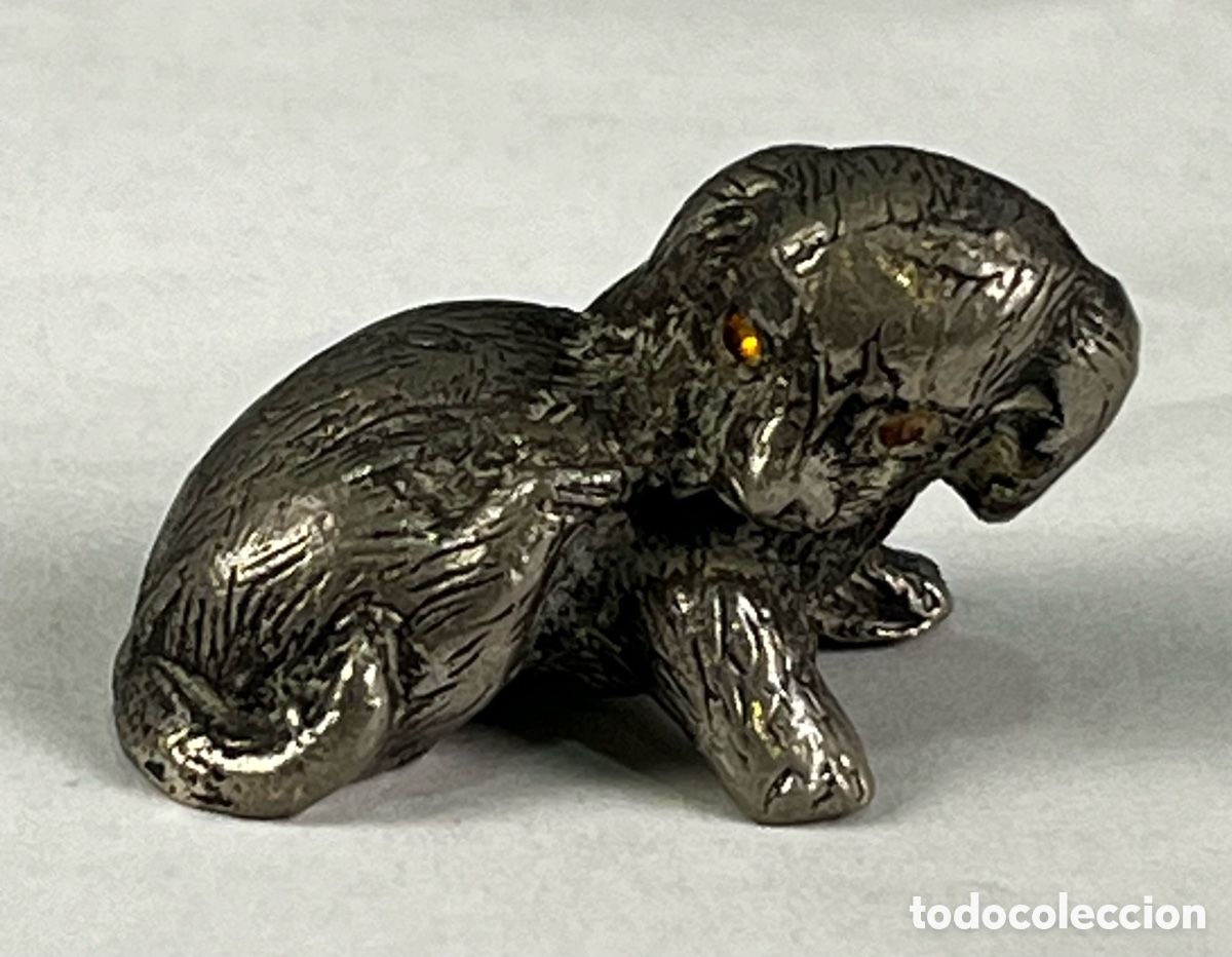Antig&uuml;edades: PERRITO DE PLATA MACIZA - Foto 1