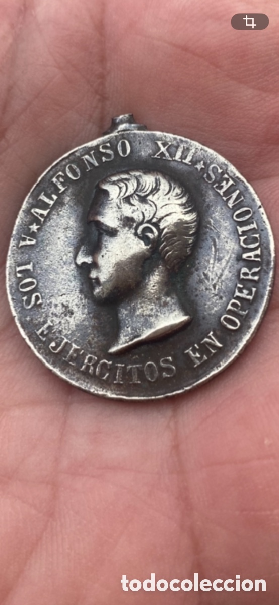 Antig&uuml;edades: Medalla militar siglo Diecinueve 1875 -1876