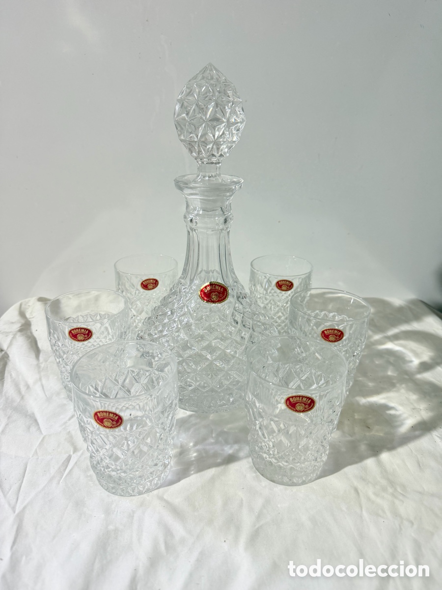 Antig&uuml;edades: Juego de Whisky Cristal de Bohemia