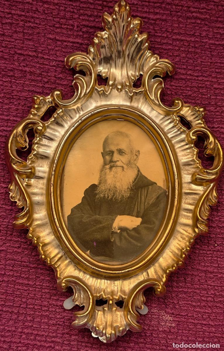Antig&uuml;edades: Retrato enmarcado antiguo de Fray Leopoldo