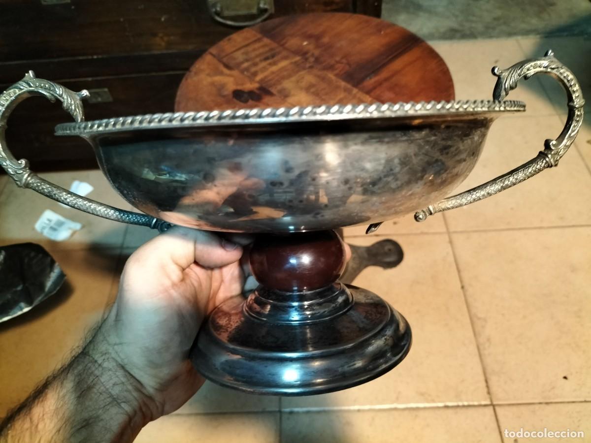 Antig&uuml;edades: Antiguo centro de mesa de alpaca. Marcaje SILVER GENA - Foto 2