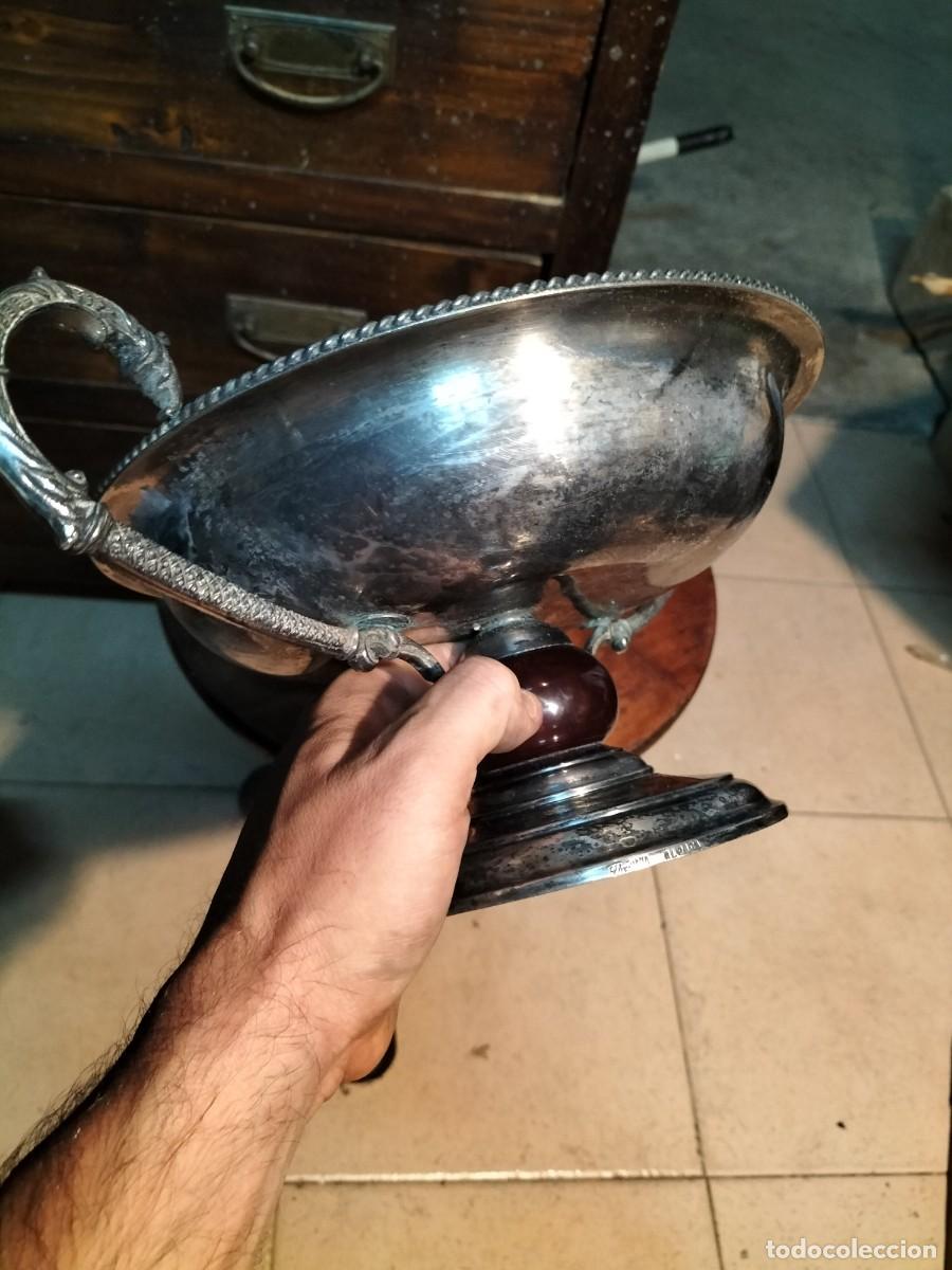 Antig&uuml;edades: Antiguo centro de mesa de alpaca. Marcaje SILVER GENA - Foto 4