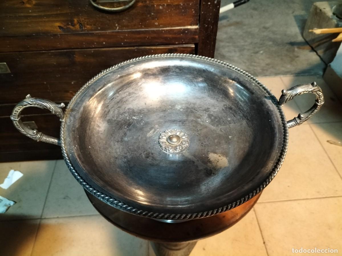 Antig&uuml;edades: Antiguo centro de mesa de alpaca. Marcaje SILVER GENA - Foto 5