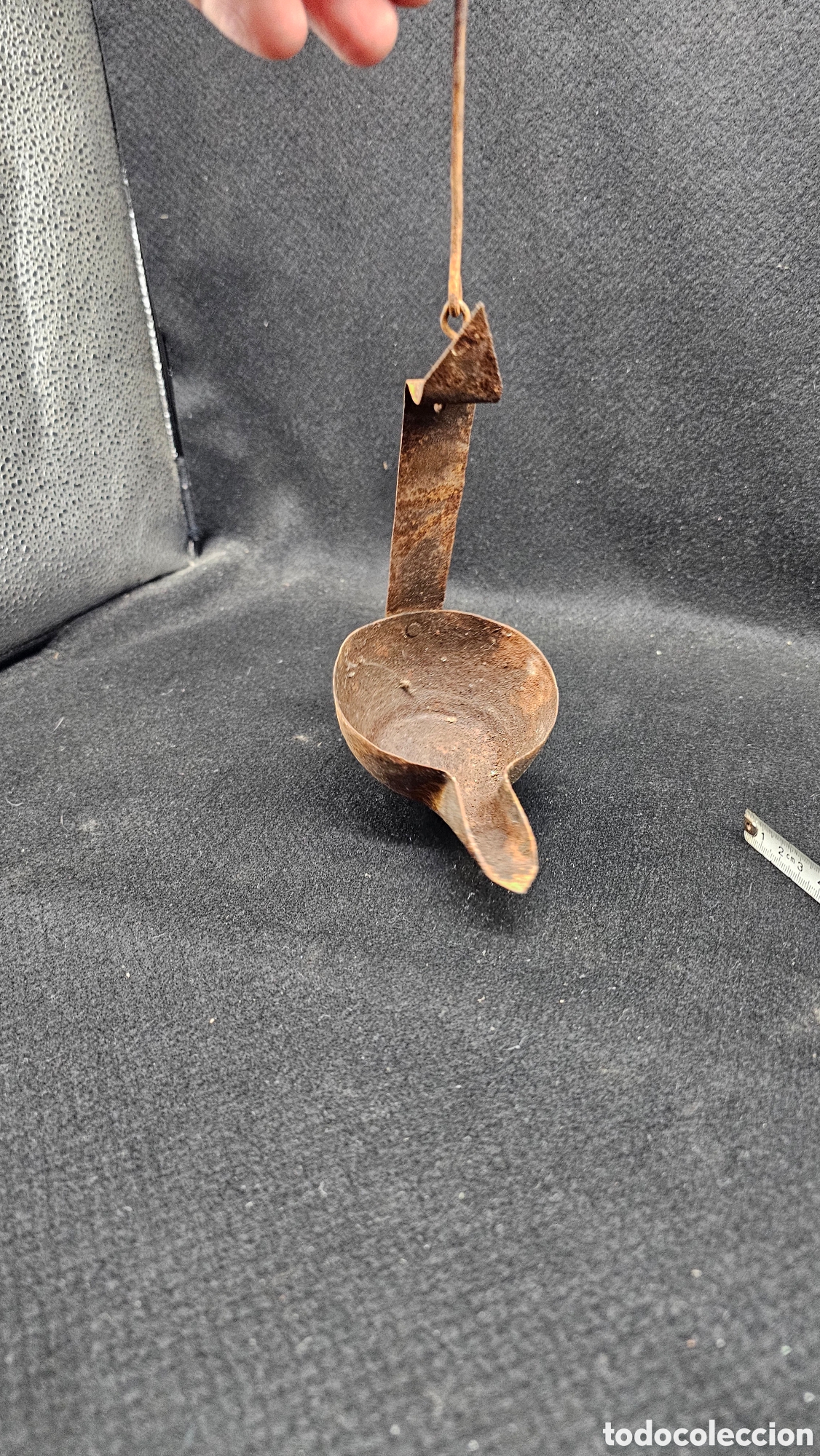 Antig&uuml;edades: Antiguo candil de aceite - Foto 3