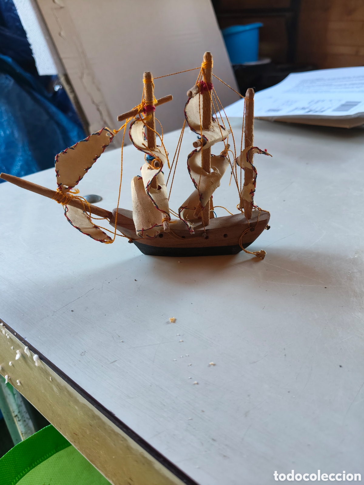 Antig&uuml;edades: Barco artesanal de madera - Foto 2