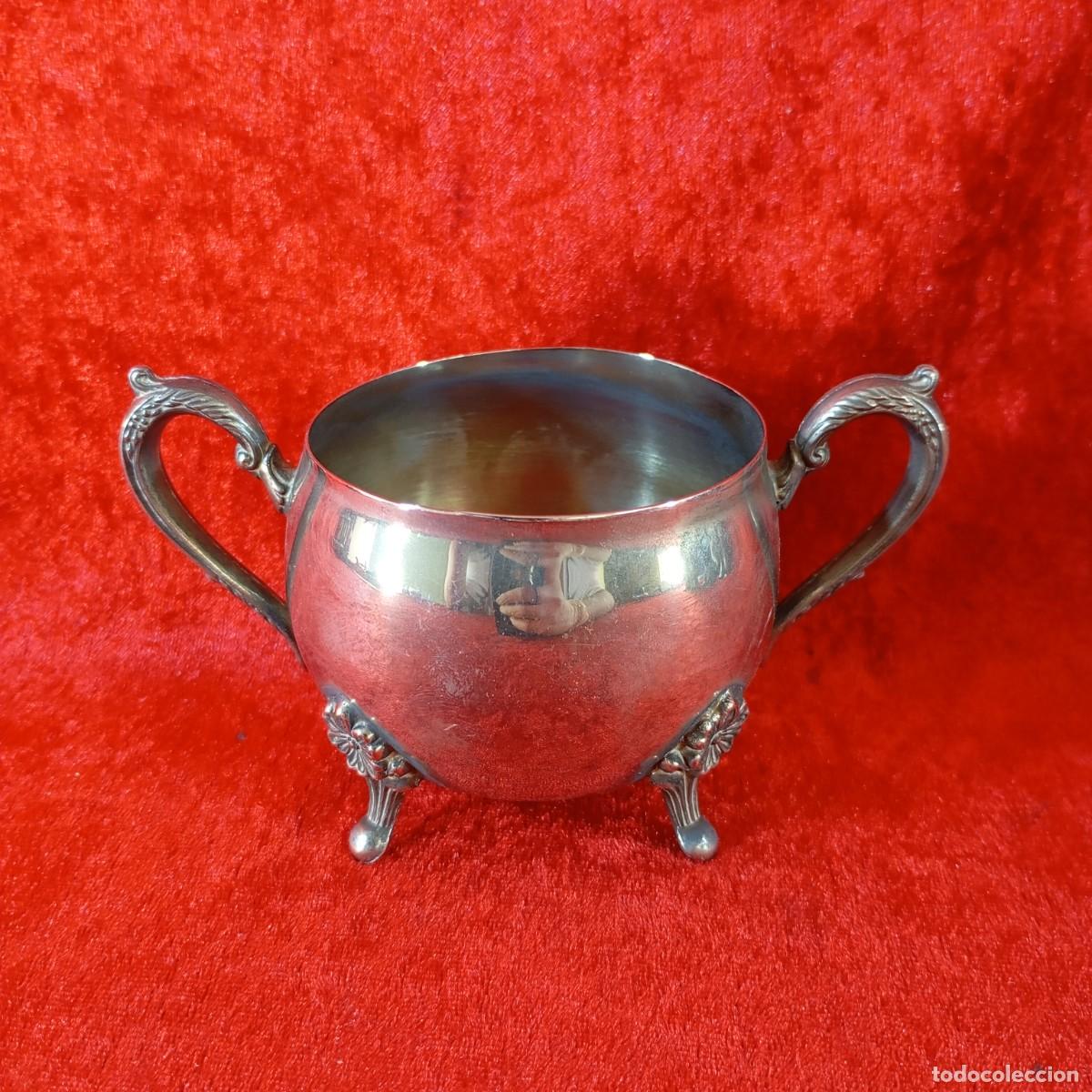 Antig&uuml;edades: ANTIGUO AZUCARERO - CHAPADO EN PLATA - ESTILO ROCOC&Oacute; - ACABADOS ORNAMENTADOS - 6,5 X 13 CM