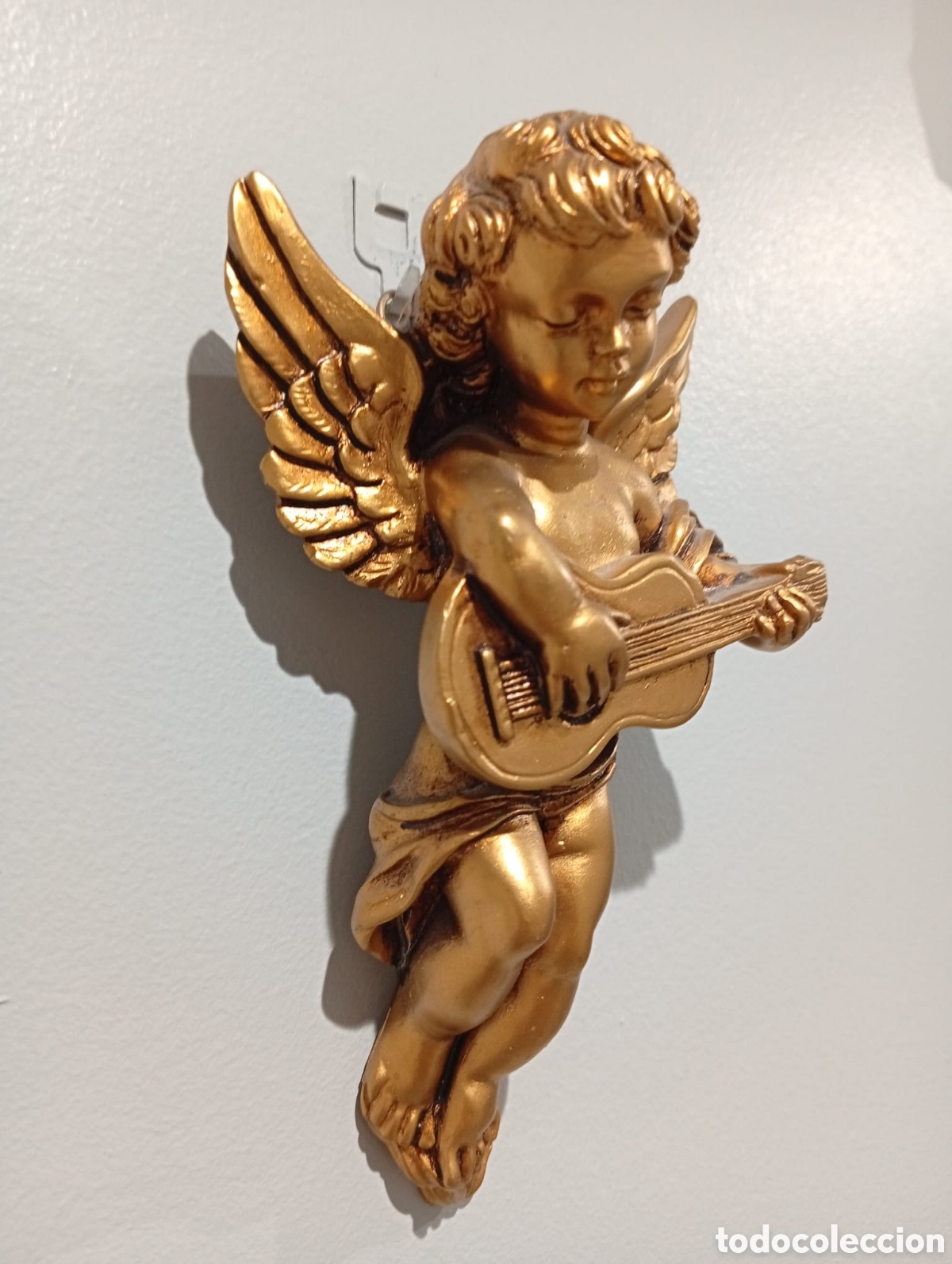 Antig&uuml;edades: Figura de querub&iacute;n tallada en madera - Foto 2