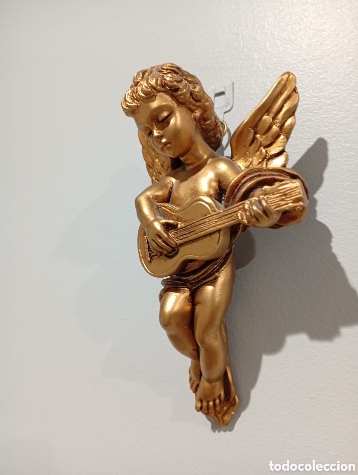 Antig&uuml;edades: Figura de querub&iacute;n tallada en madera - Foto 3
