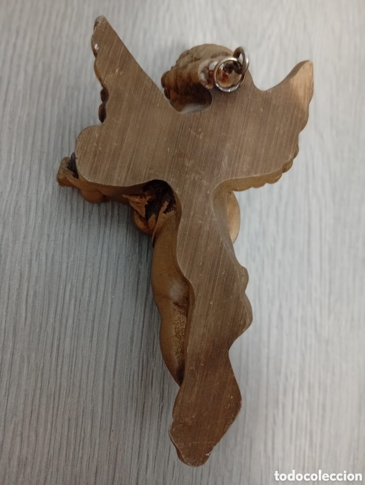 Antig&uuml;edades: Figura de querub&iacute;n tallada en madera - Foto 4