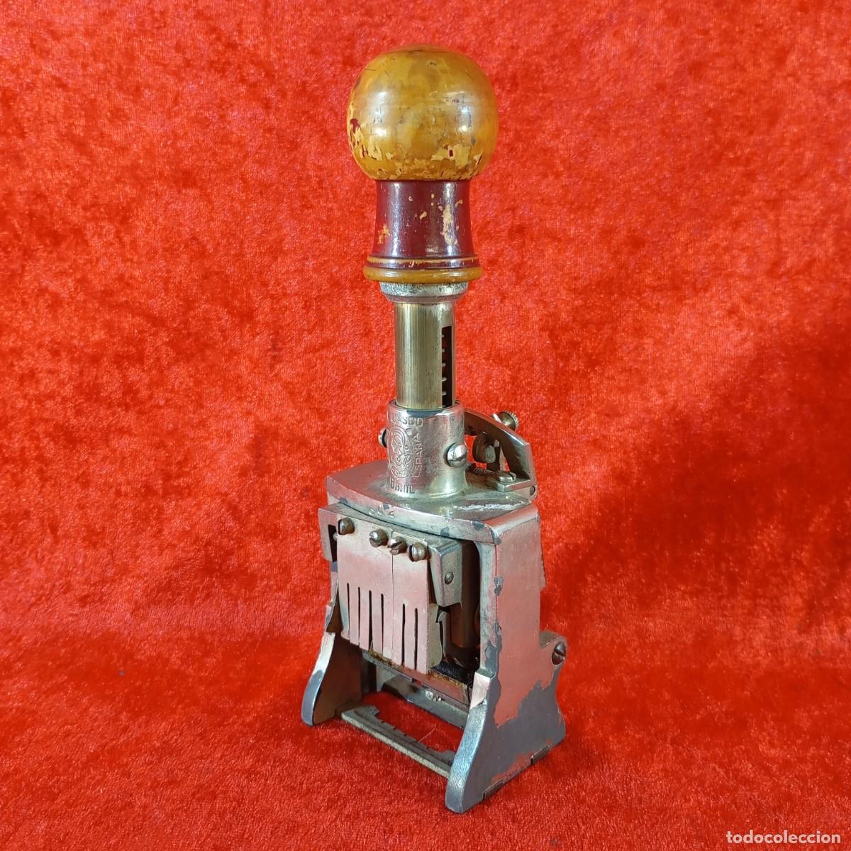Antig&uuml;edades: ANTIGUO SELLO DE ENUMERACI&Oacute;N - FABRICADO POR EIBAR ESPA&Ntilde;A - EL CASCO - 6MM - SIGLO XX