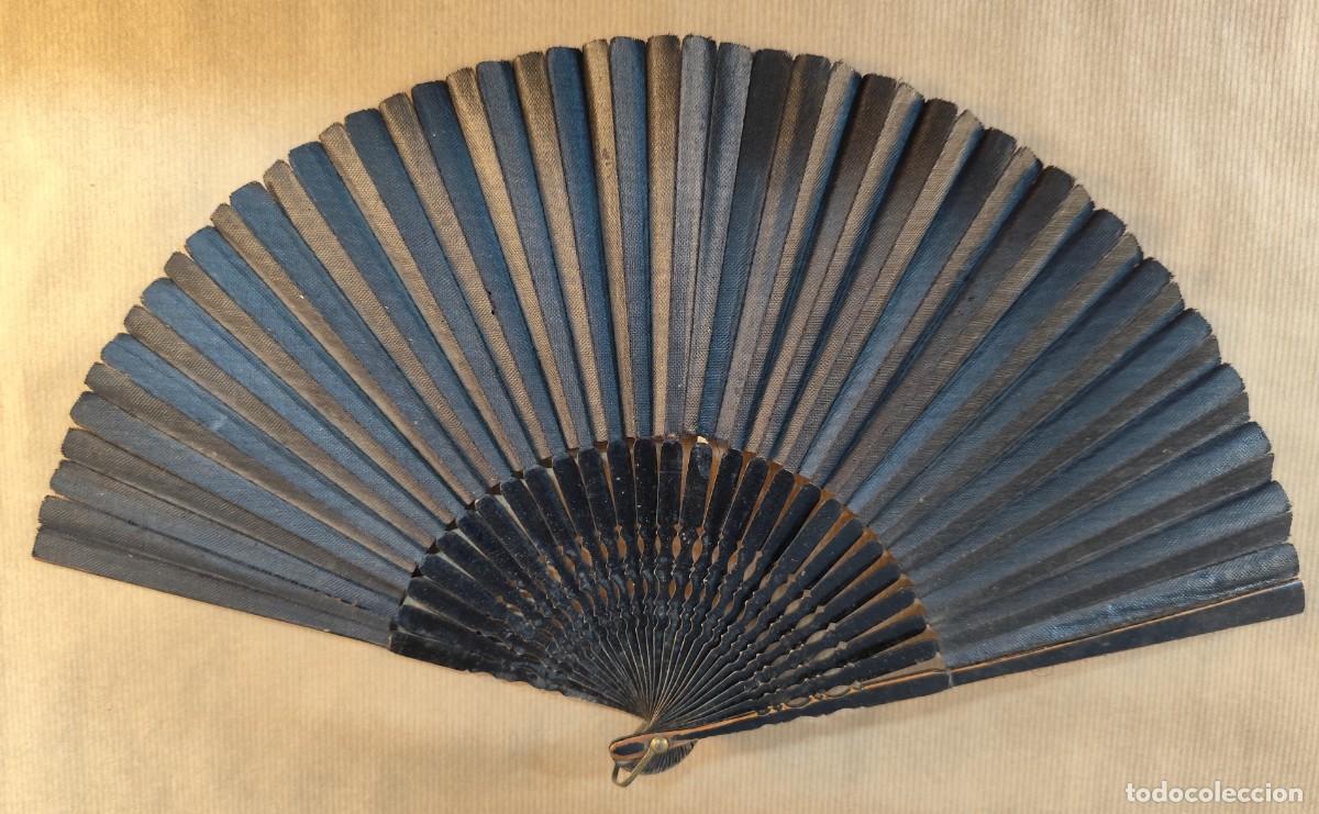Antig&uuml;edades: Antiguo abanico de luto finales siglo XIX