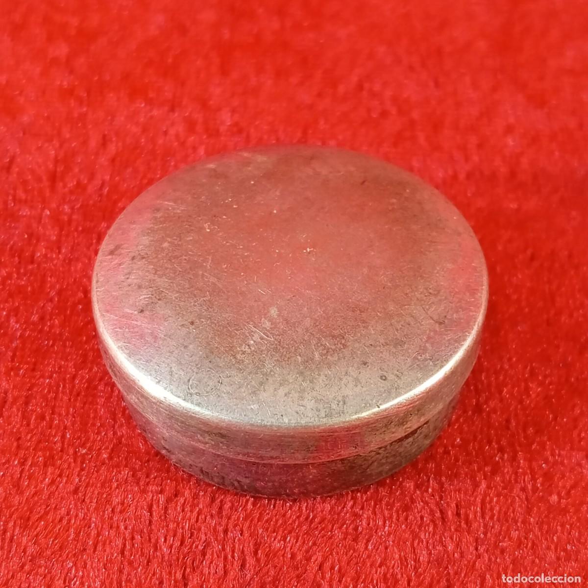 Antig&uuml;edades: ANTIGUO PASTILLERO EN FORMA REDONDA - CHAPADO EN PLATA - SIGLO XX - 3,7 CM DE DIAMETRO