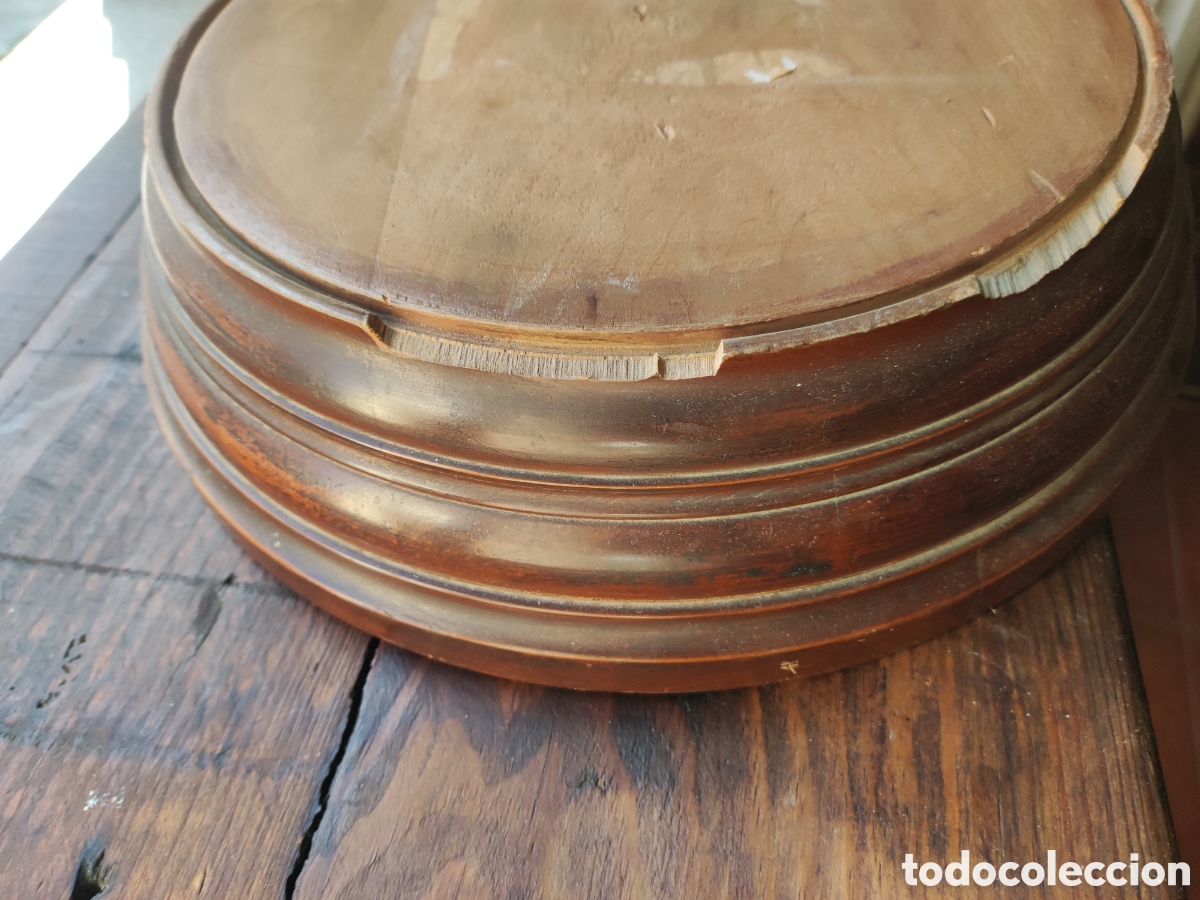Antig&uuml;edades: Peana de madera torneada - Foto 3