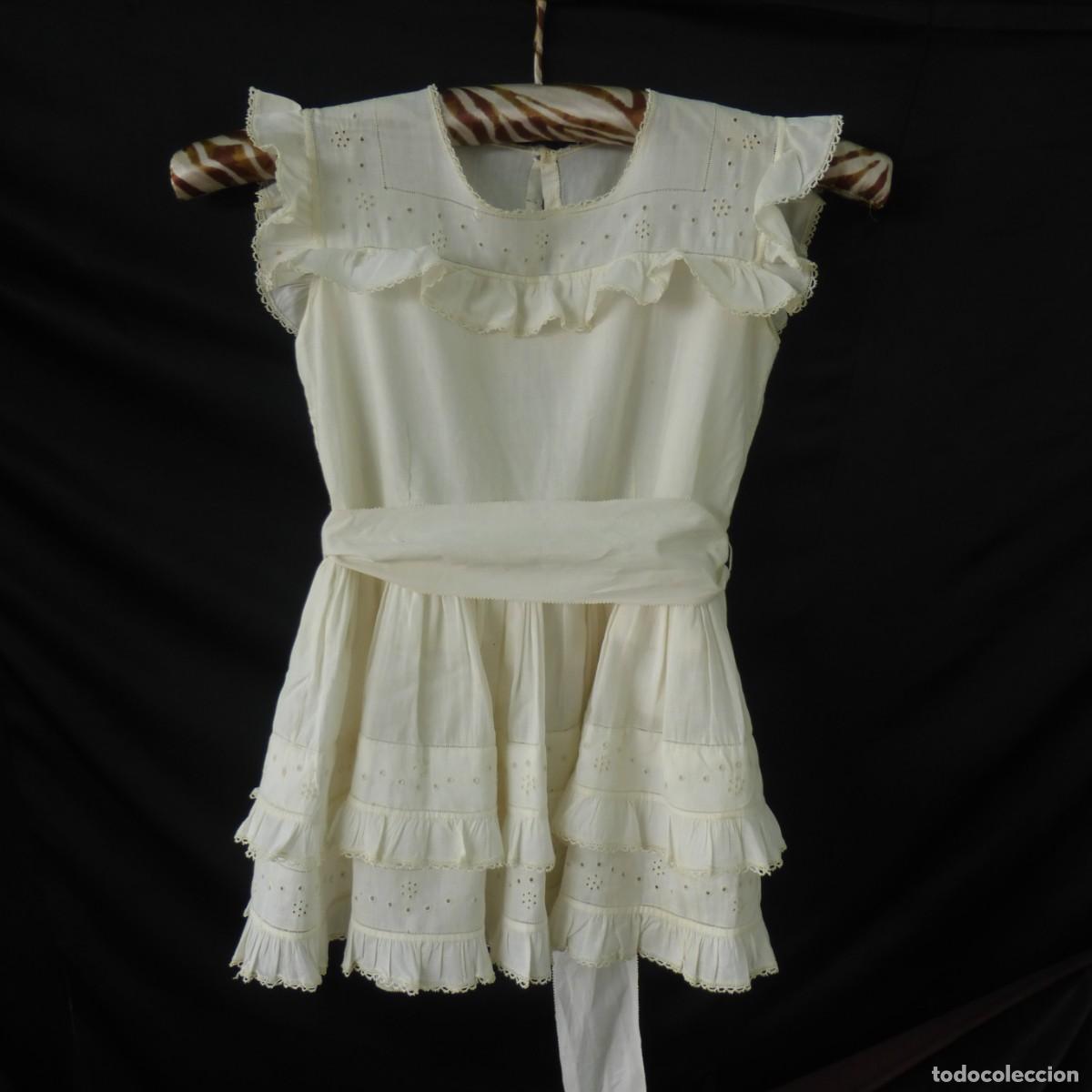 Antig&uuml;edades: ANTIGUO VESTIDO DE VERANO NI&Ntilde;A ALGODON BORDADO VAINICA S. XX SUMMER DRESS FOR GIRL
