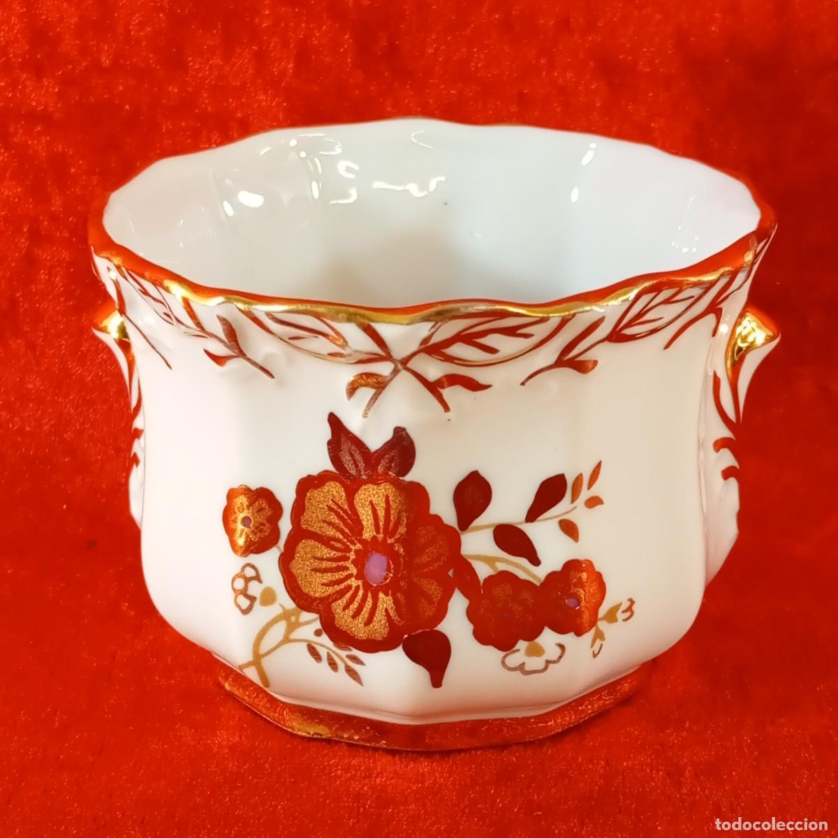 Antig&uuml;edades: ANTIGUA MACETA DE JARDINERIA DE PORCELANA - DECORADO FLORAL PINTADO A MANO - ESTILO EUROPEO