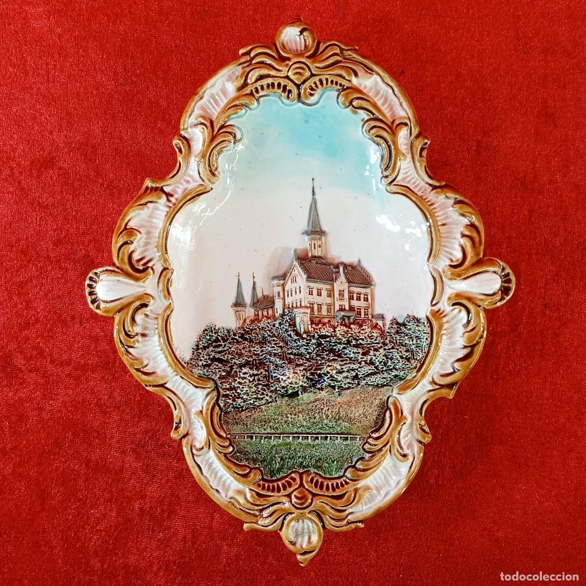 Antig&uuml;edades: ANTIGUA PLACA MURAL DE MAY&Oacute;LICA - CER&Aacute;MICA EN 3D - SIGLO XIX - WELLENBURG - N&ordm; SERIE 11838