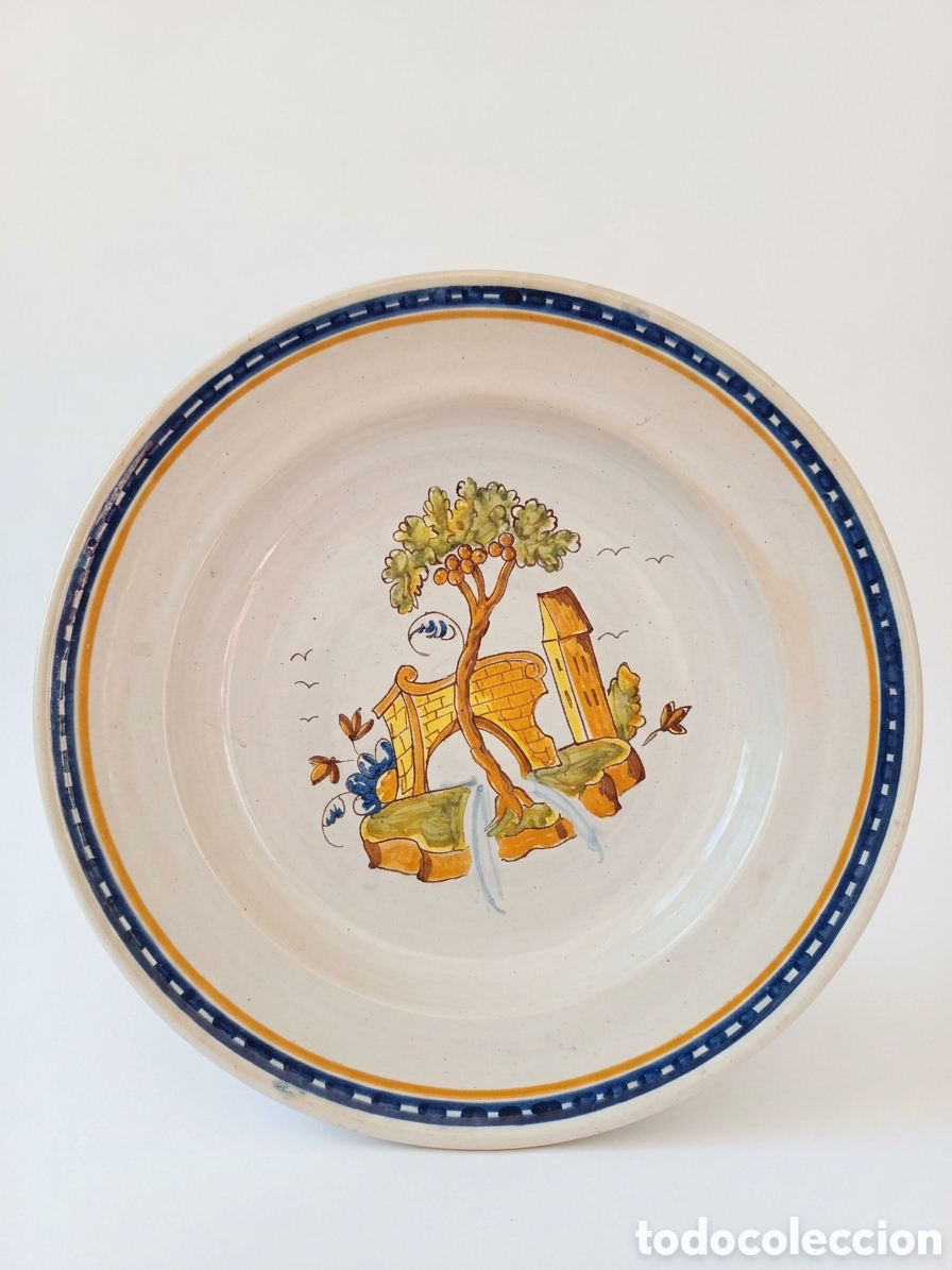Antig&uuml;edades: Bello plato decoraci&oacute;n de pared cer&aacute;mica espa&ntilde;ola