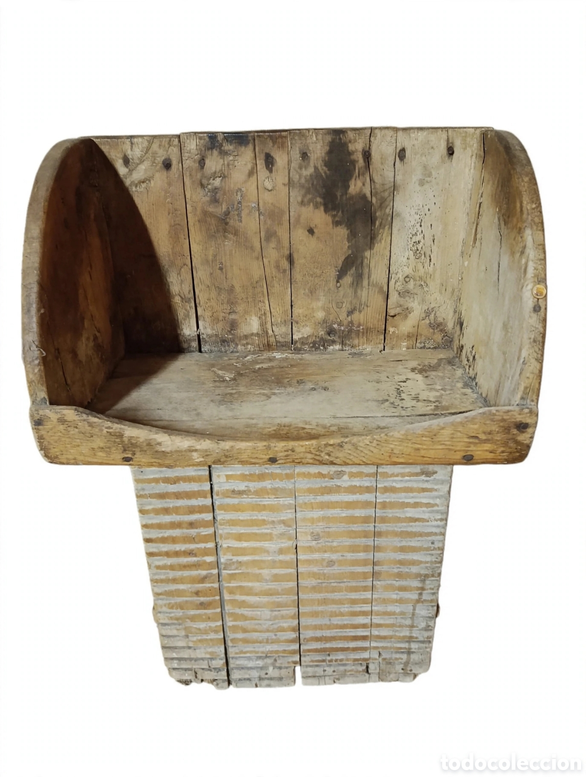 Antig&uuml;edades: Tabla de lavar antigua de madera - Foto 2
