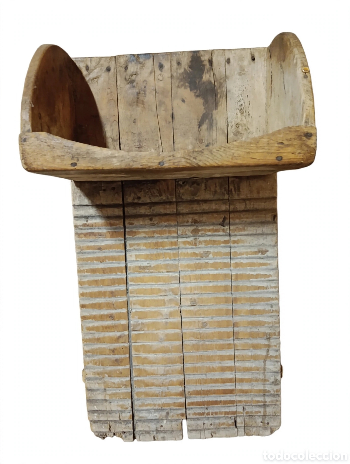 Antig&uuml;edades: Tabla de lavar antigua de madera