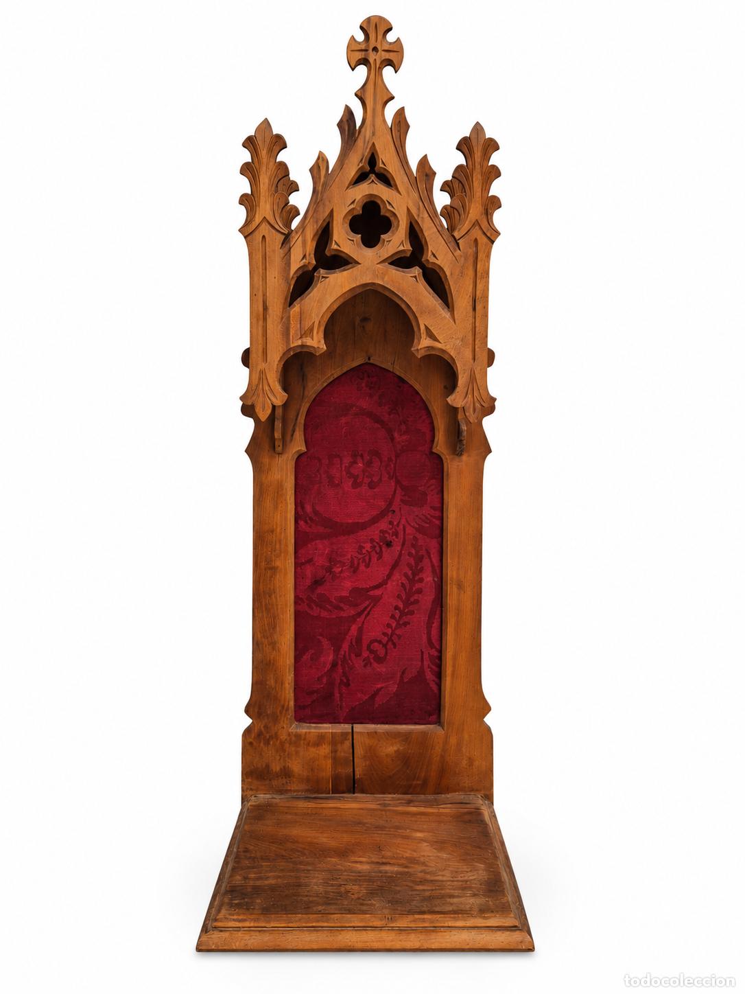 Antiques: Capilla, Hornacina Neog&oacute;tica - para Santo, Virgen - Talla de Madera - S.XIX