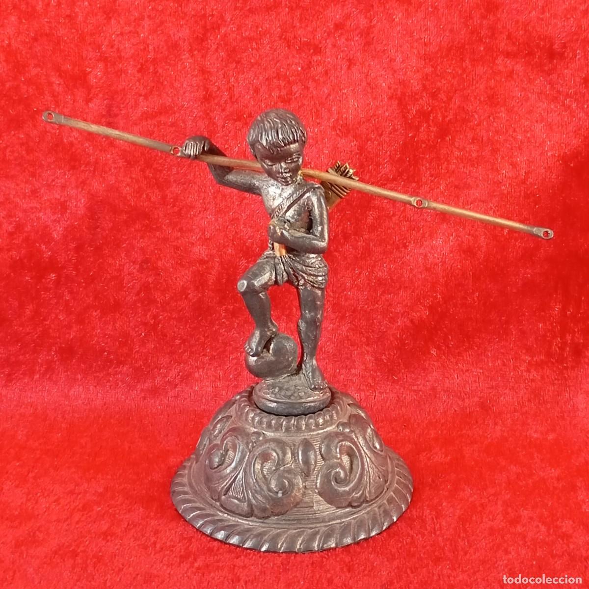 Antig&uuml;edades: ANTIGUA FIGURA DE QUERUB&Iacute;N - FABRICADO E METAL FUNDIDO - 1880'S - 11,5 CM DE ALTO