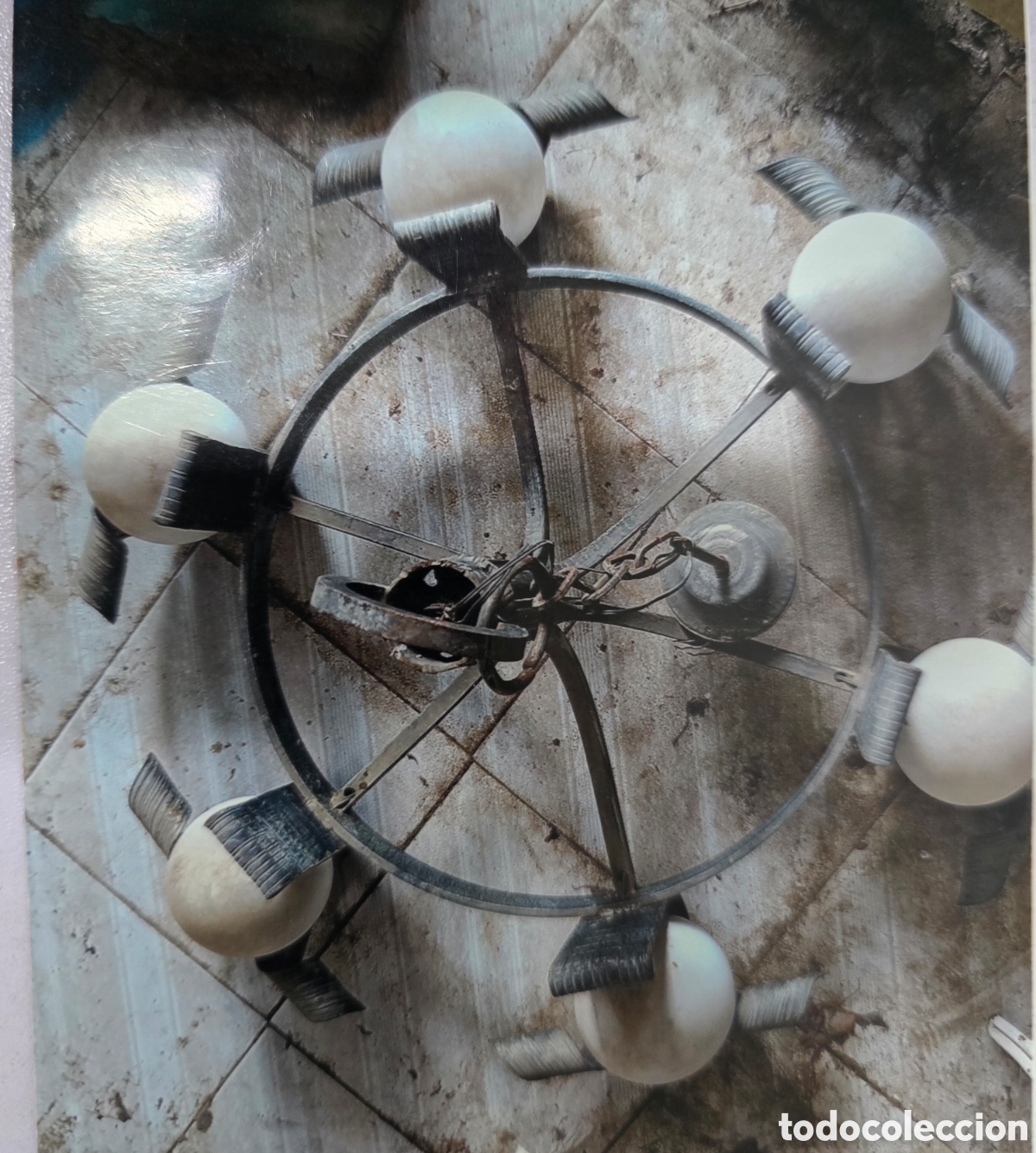 Antig&uuml;edades: Lampara de hierro forjado estilo rustico - Foto 2