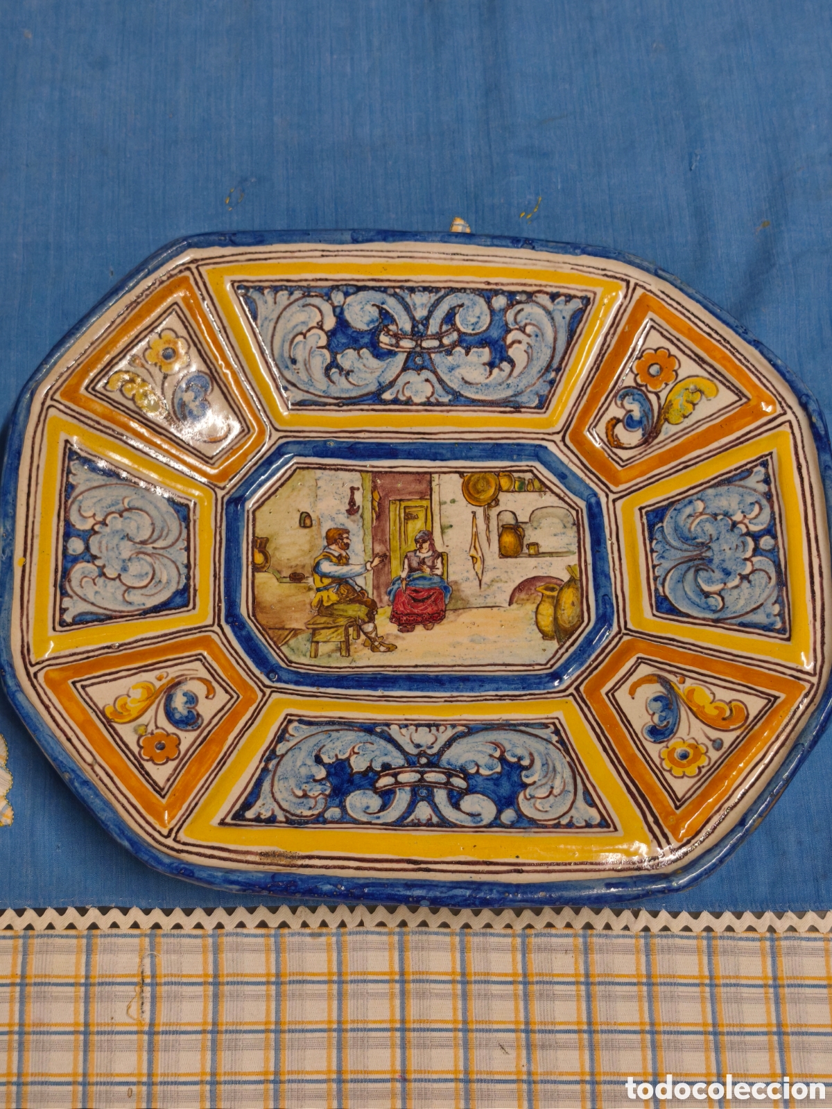 Antig&uuml;edades: Bandeja Talavera Niveiro - Foto 4