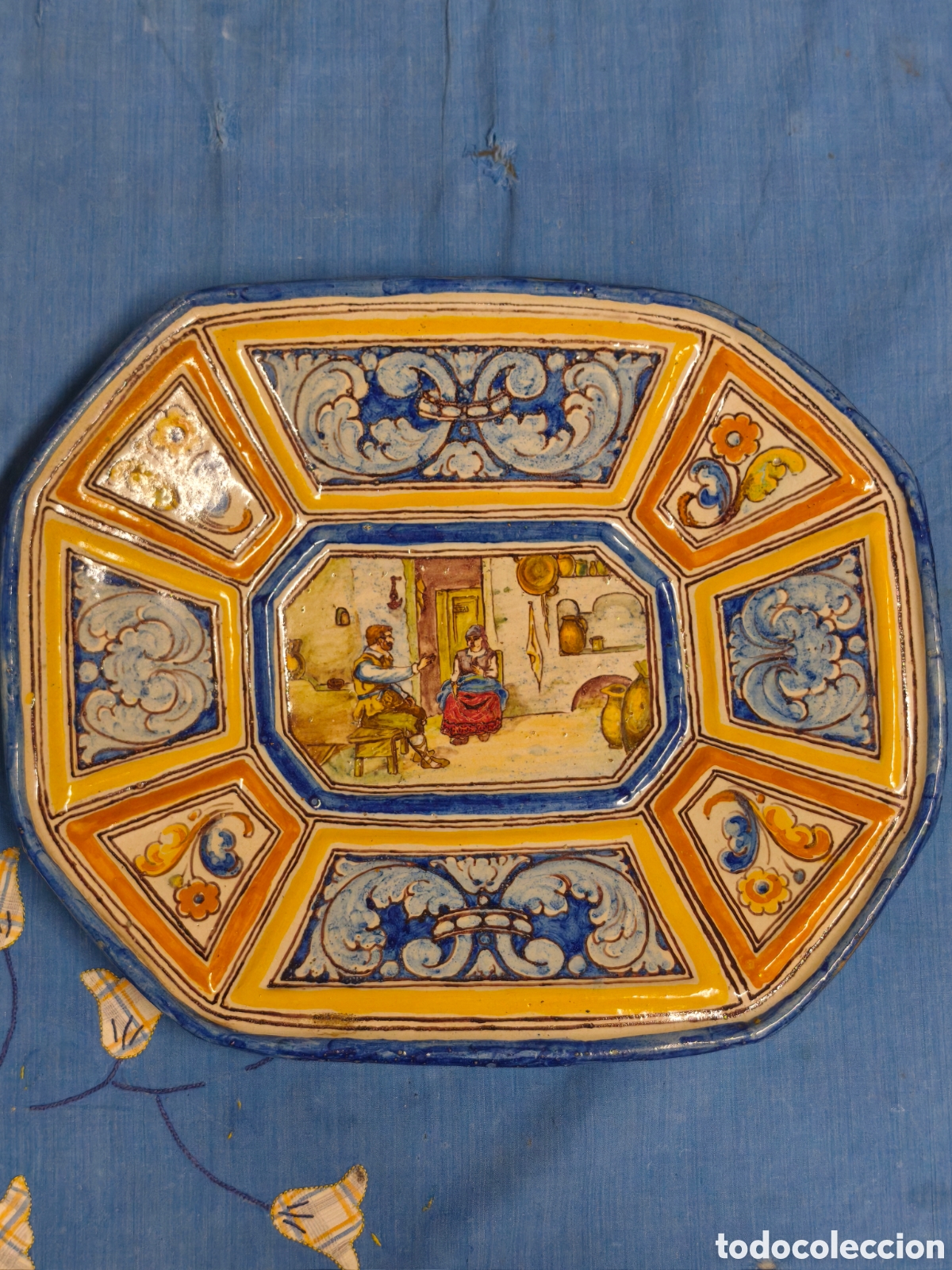 Antig&uuml;edades: Bandeja Talavera Niveiro - Foto 1