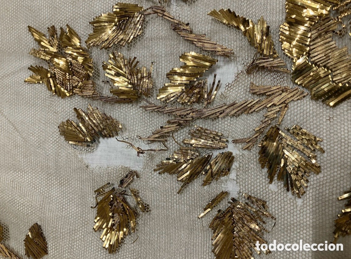 Antig&uuml;edades: Frontal de altar hojilla bordado oro - Foto 7