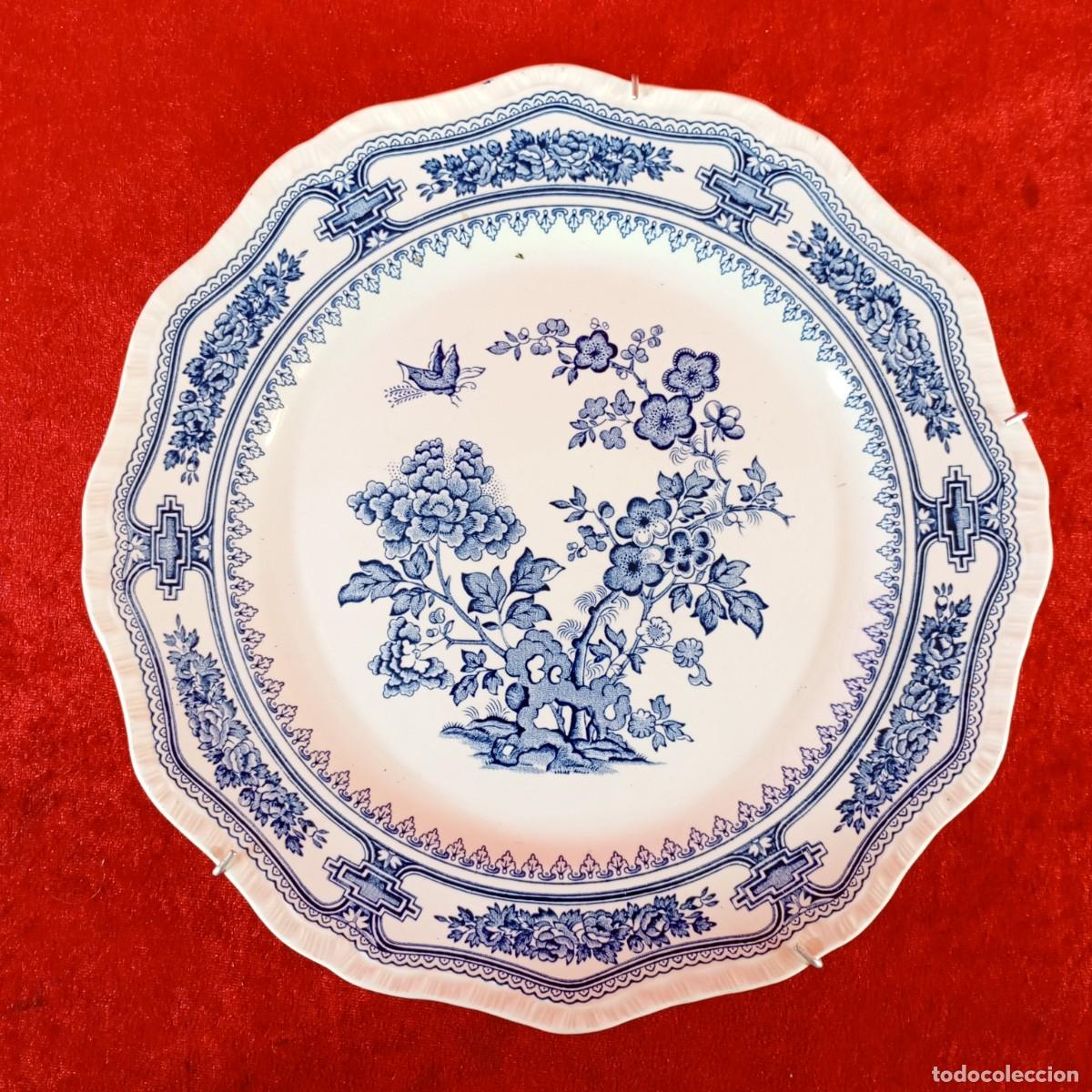Antig&uuml;edades: ANTIGUO PLATO DE PORCELANA - MASON'S MANCHU BLUE - INGLATERRA - 1950'S - 27,5 CM DE DIAMETRO