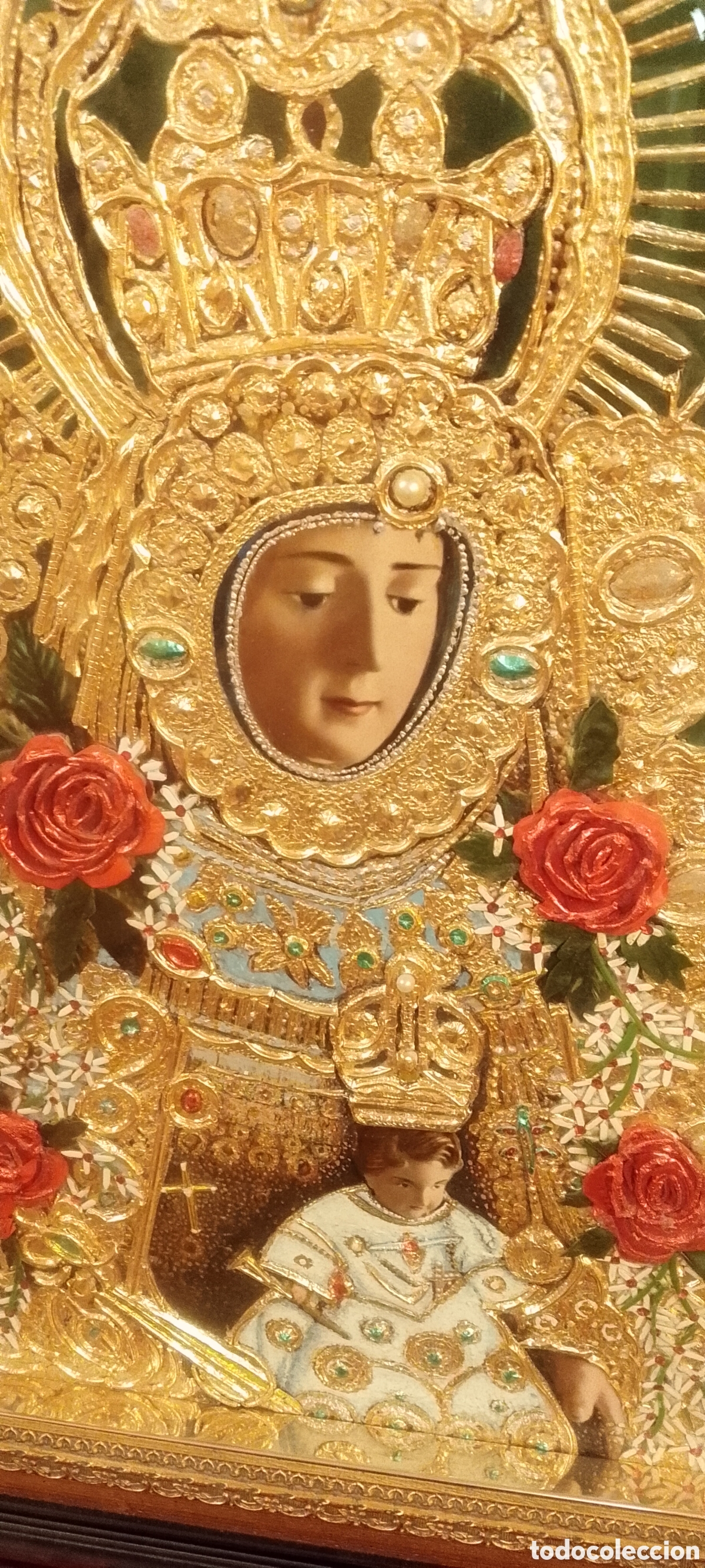 Antig&uuml;edades: Cuadro relieve VIRGEN DEL ROC&Iacute;O - Foto 5