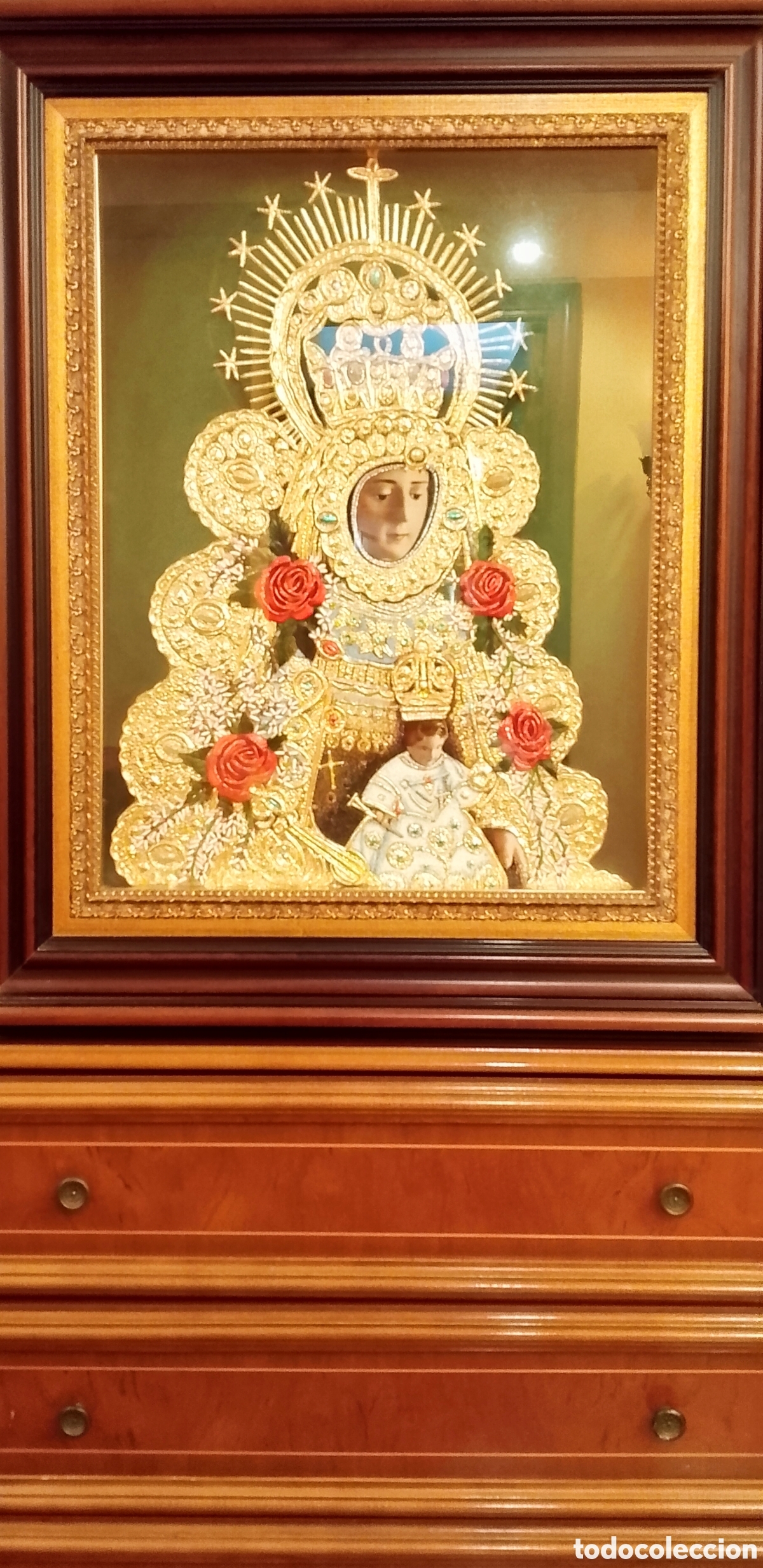 Antig&uuml;edades: Cuadro relieve VIRGEN DEL ROC&Iacute;O