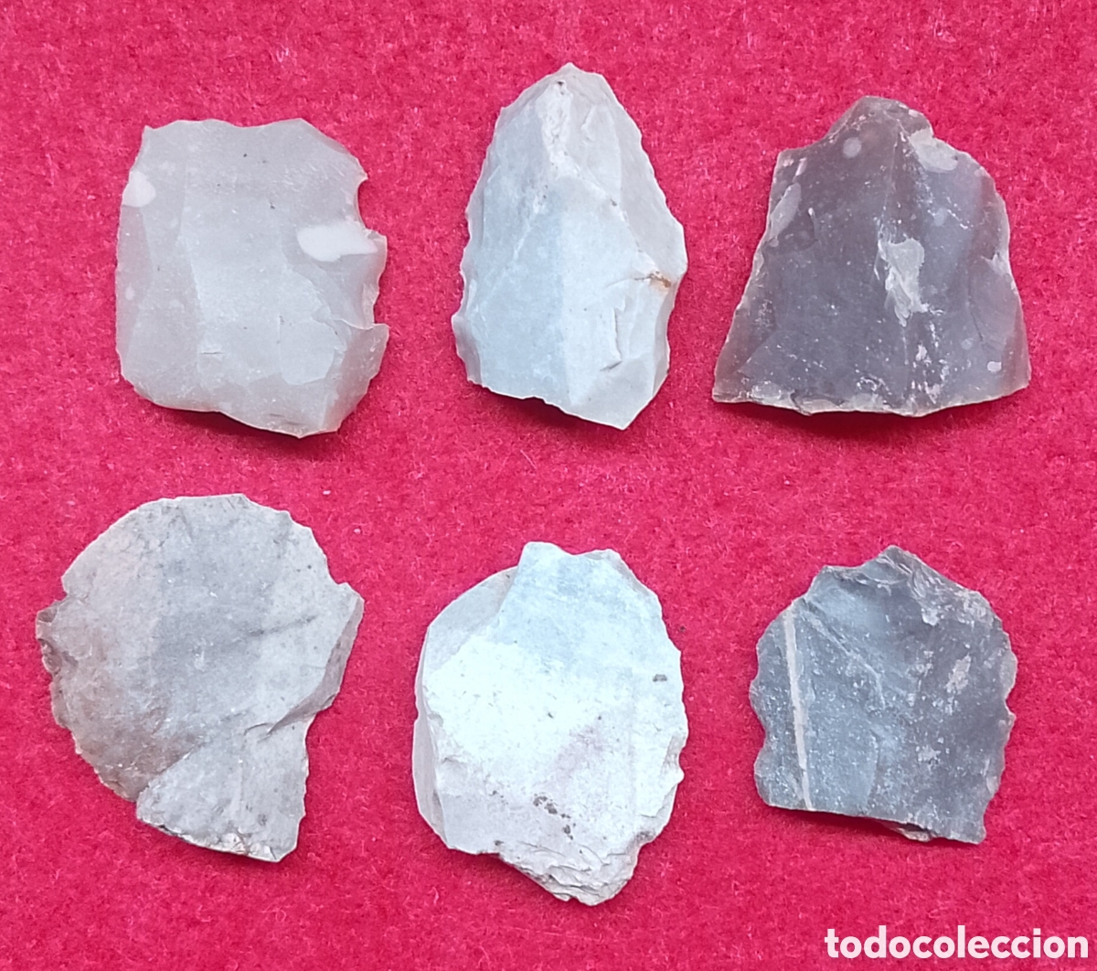 Antig&uuml;edades: Lote fragmentos de herramientas neol&iacute;ticas de silex